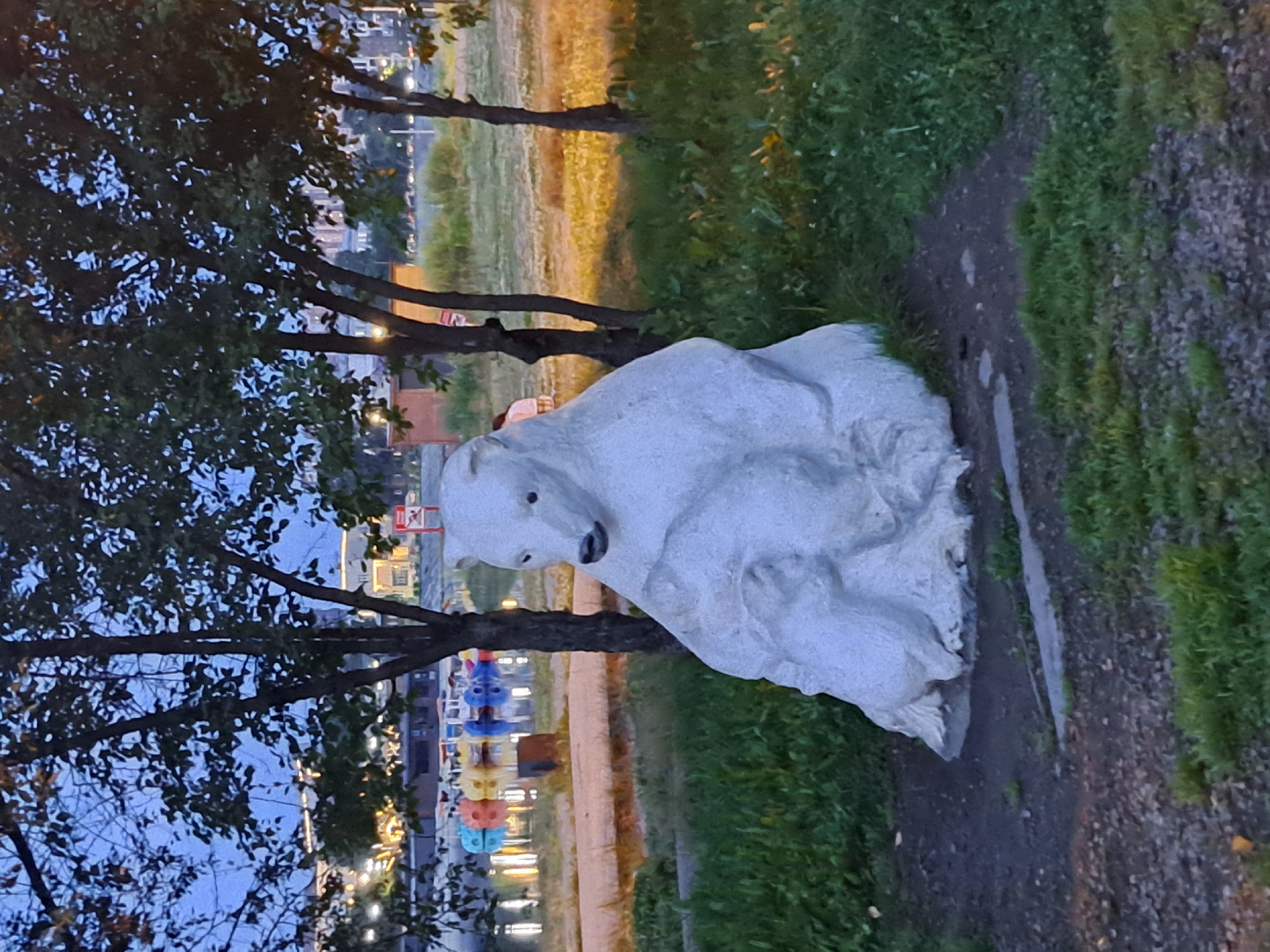 Angara River embankment at dusk, Irkutsk summer evening