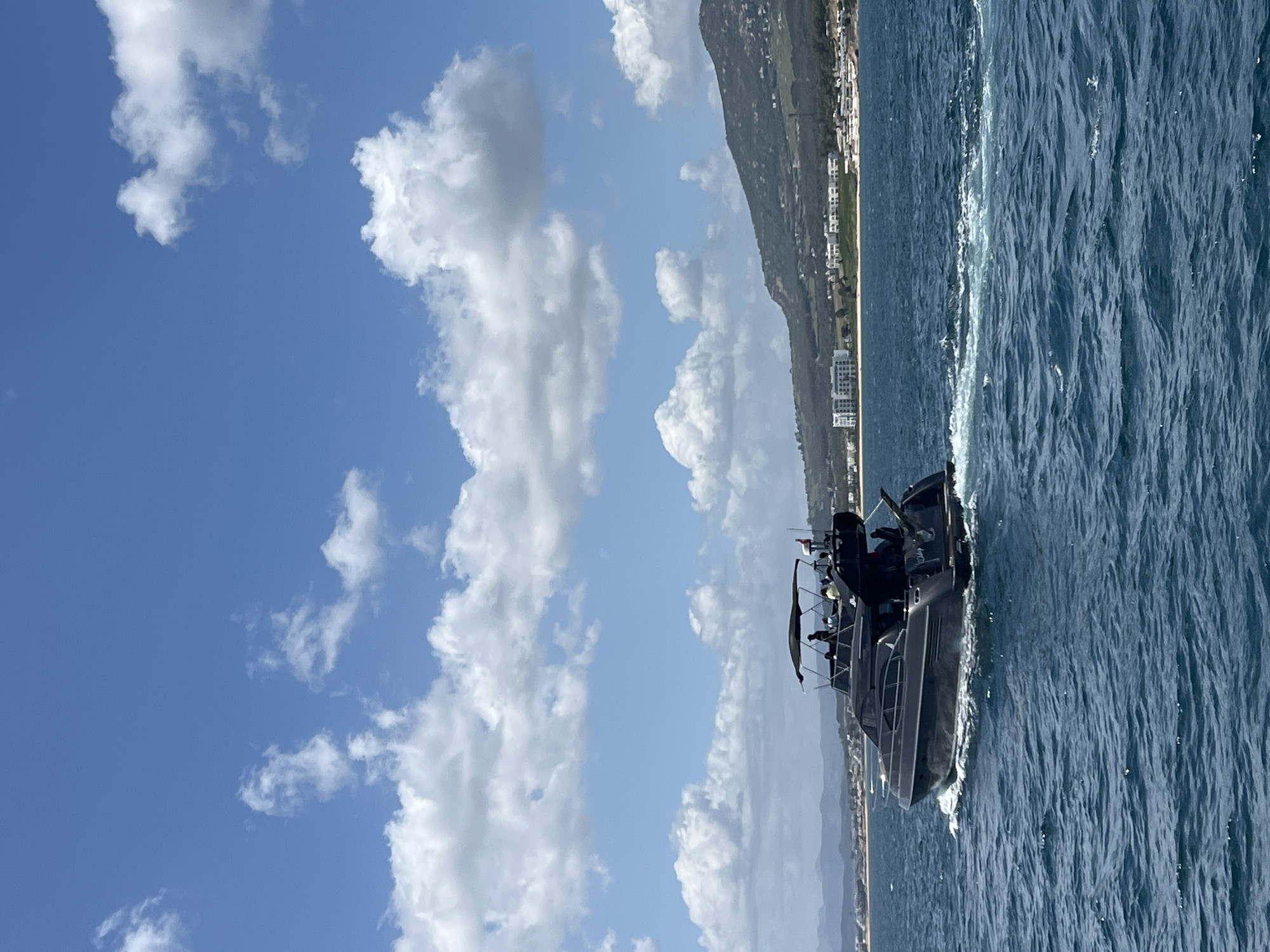Speedboat with passengers spotted off M'Diq coast, Morocco