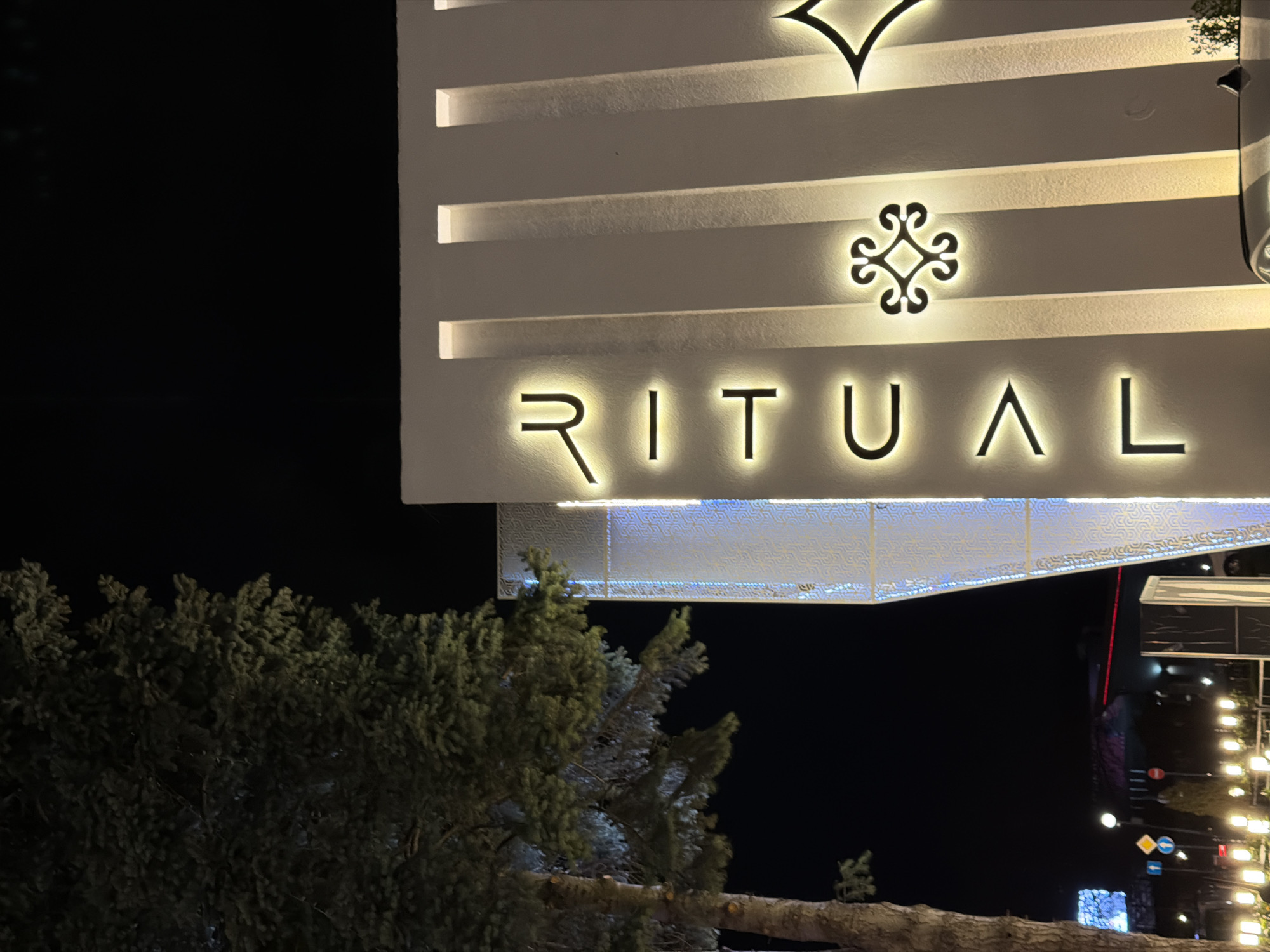 Sofia's illuminated 'Ritual' building documented by witnesses at night