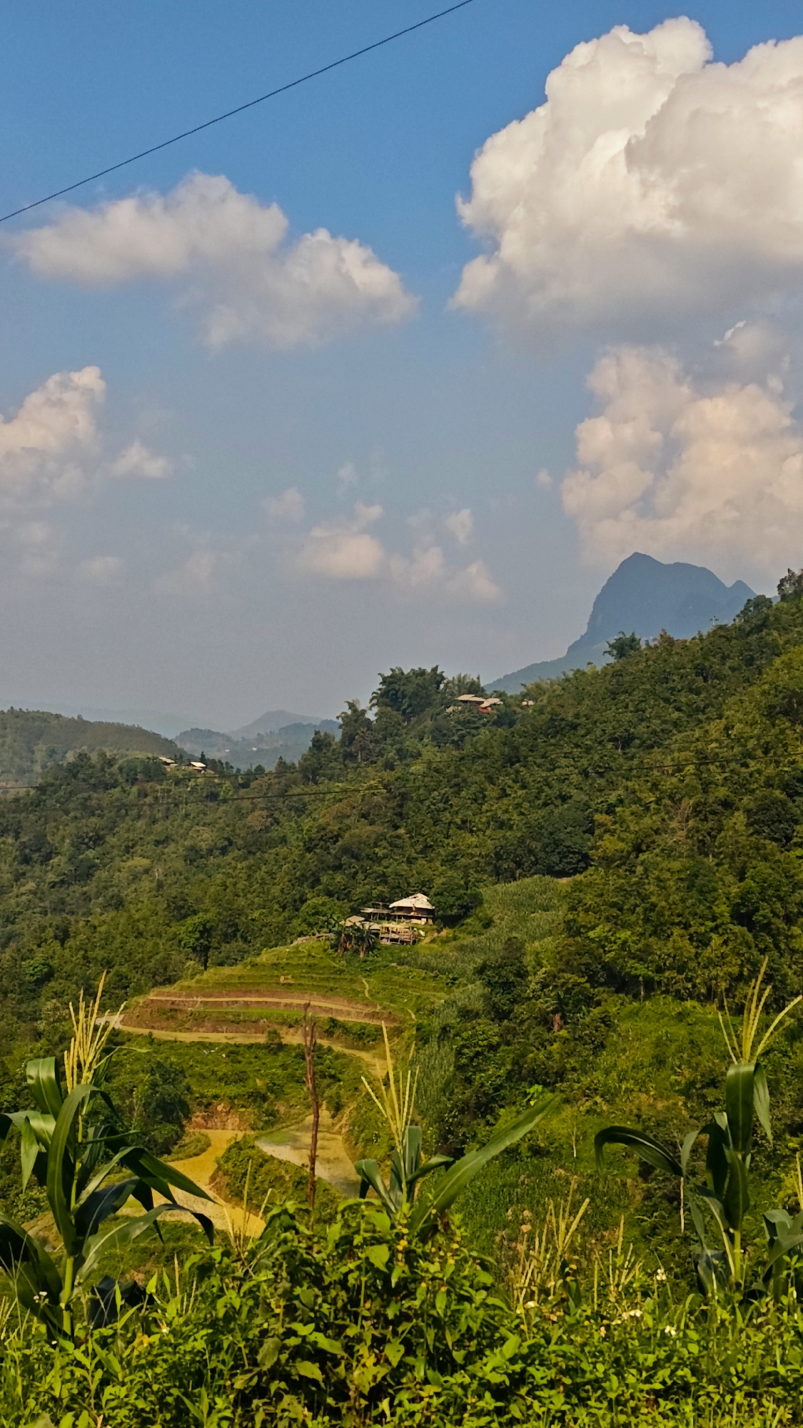 Traveler documents rural Vietnamese countryside journey through Mậu Duệ Commune