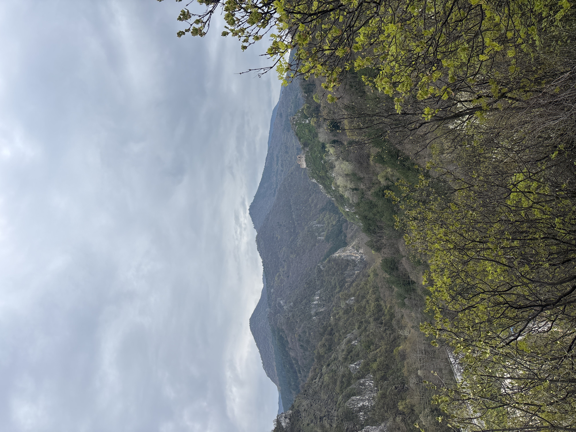Mountain landscape photographed from vantage point near Asenovgrad, Bulgaria
