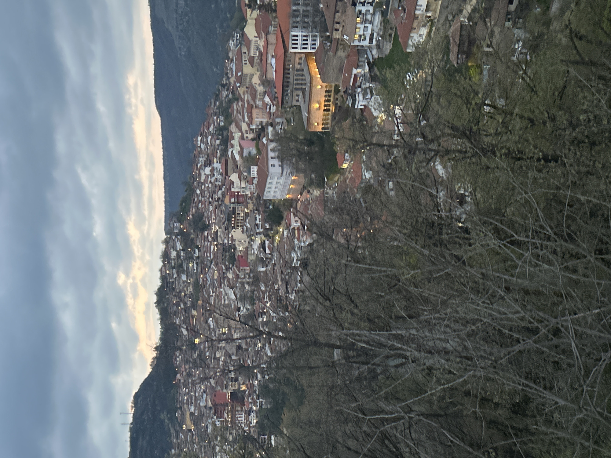 Tourist documents scenic views of historic Veliko Tarnovo, Bulgaria