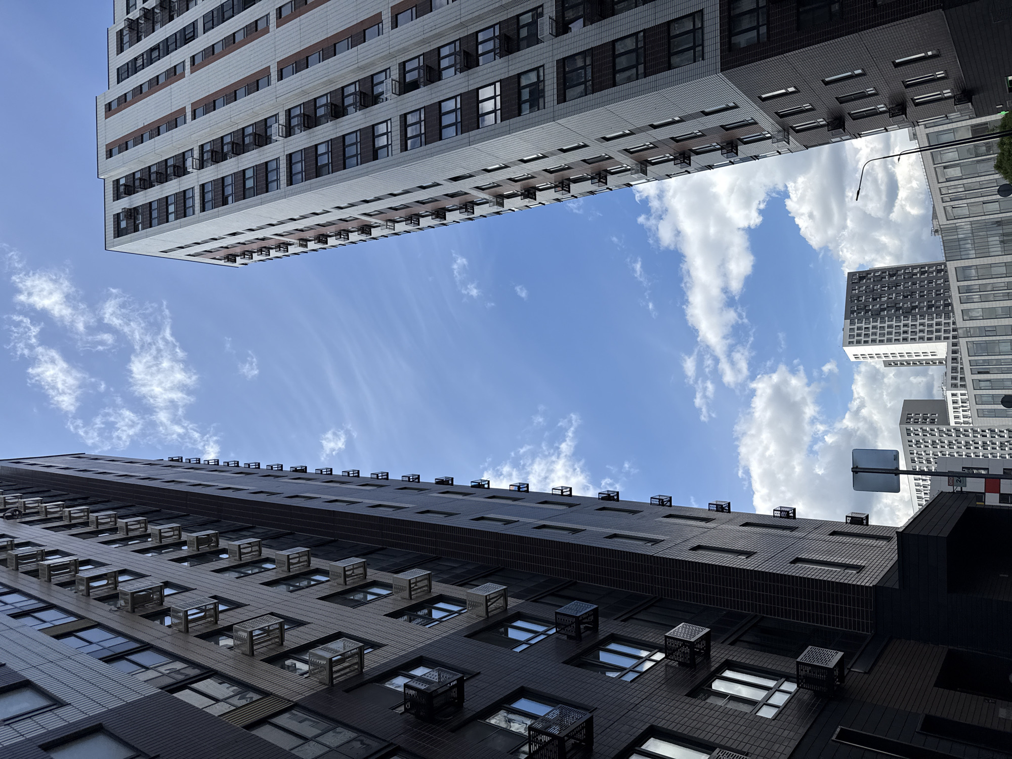 Construction work continues amid high-rises in Lyubertsy, Russia