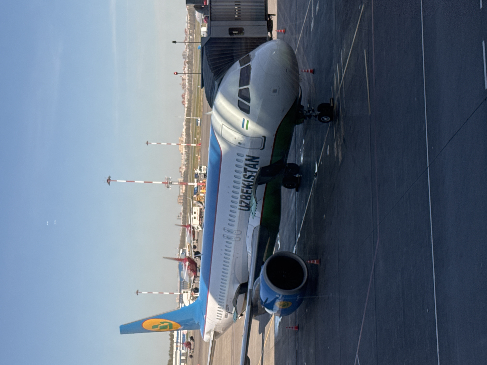 Uzbekistan Airways A320 spotted at Saint Petersburg Pulkovo Airport