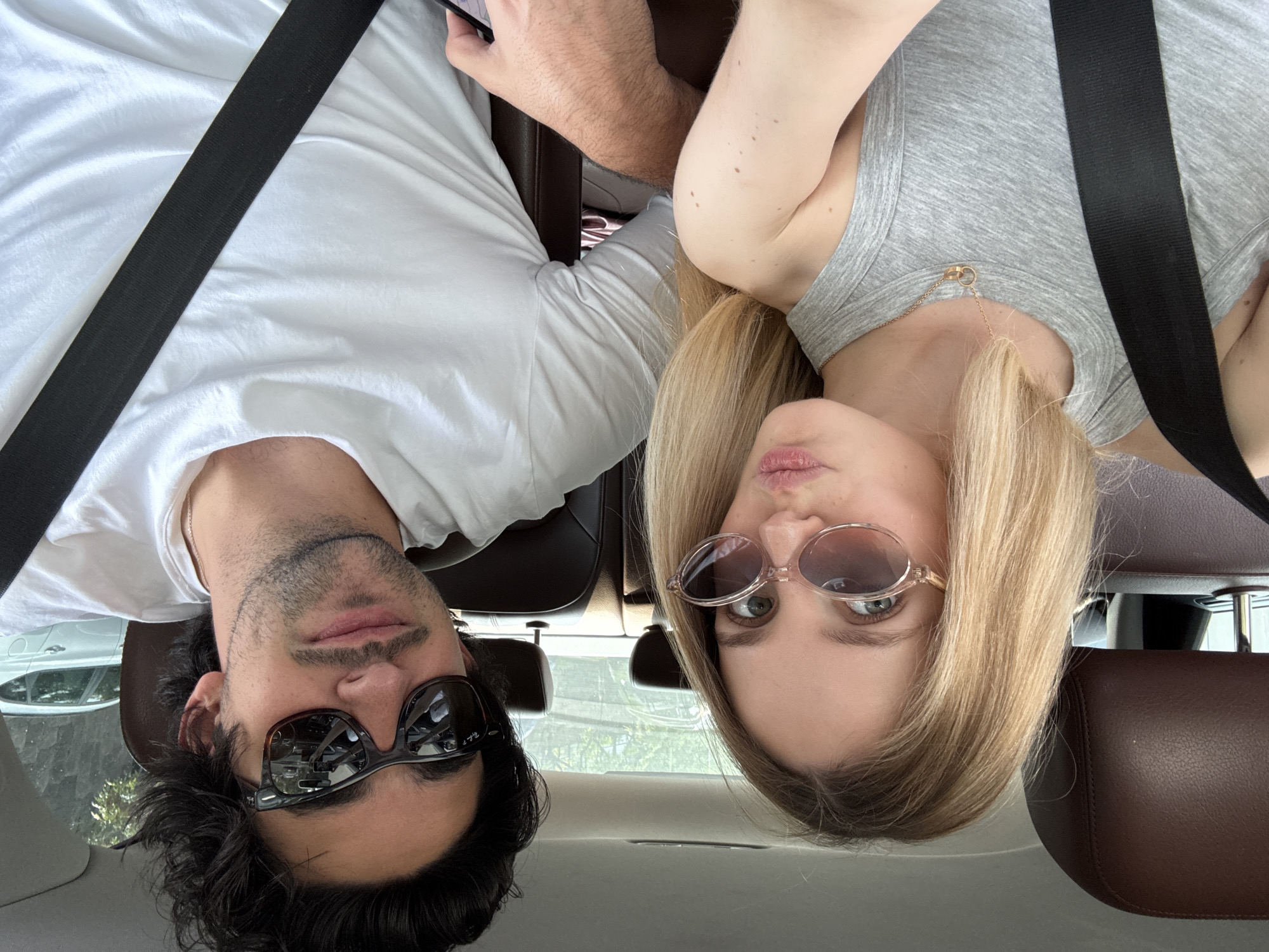 Two people observed in vehicle interior in Mexico City