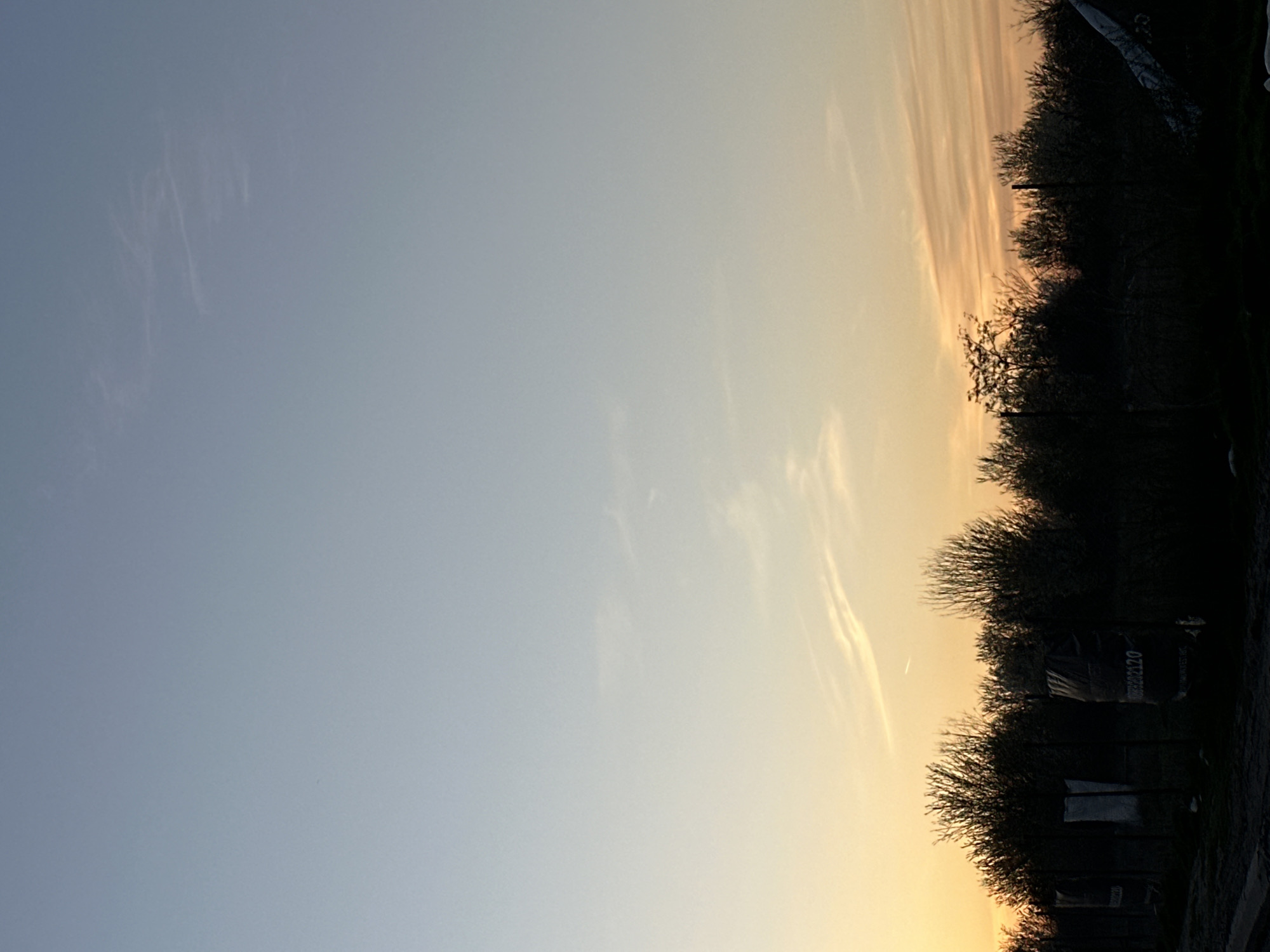 Sunset observed over Sofia landscape with colorful sky transition