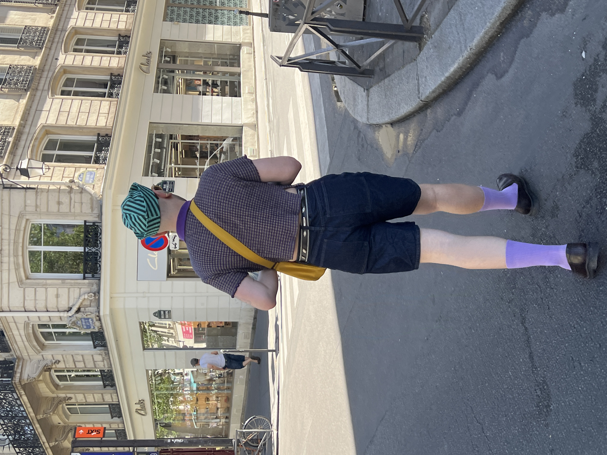 Morning stroll through central Paris streets and cafes