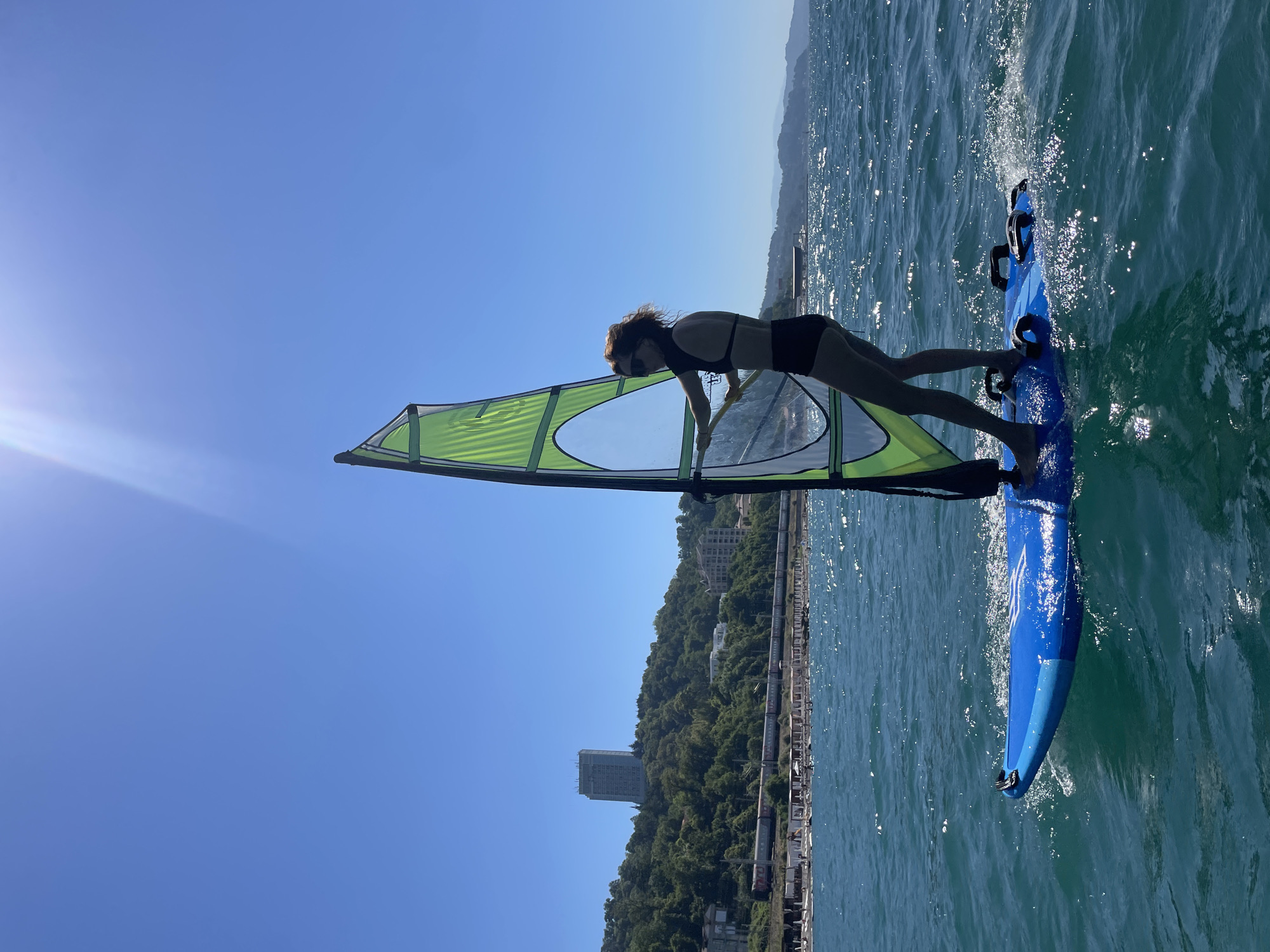 Water sports on the Black Sea near Sochi's pebble shore