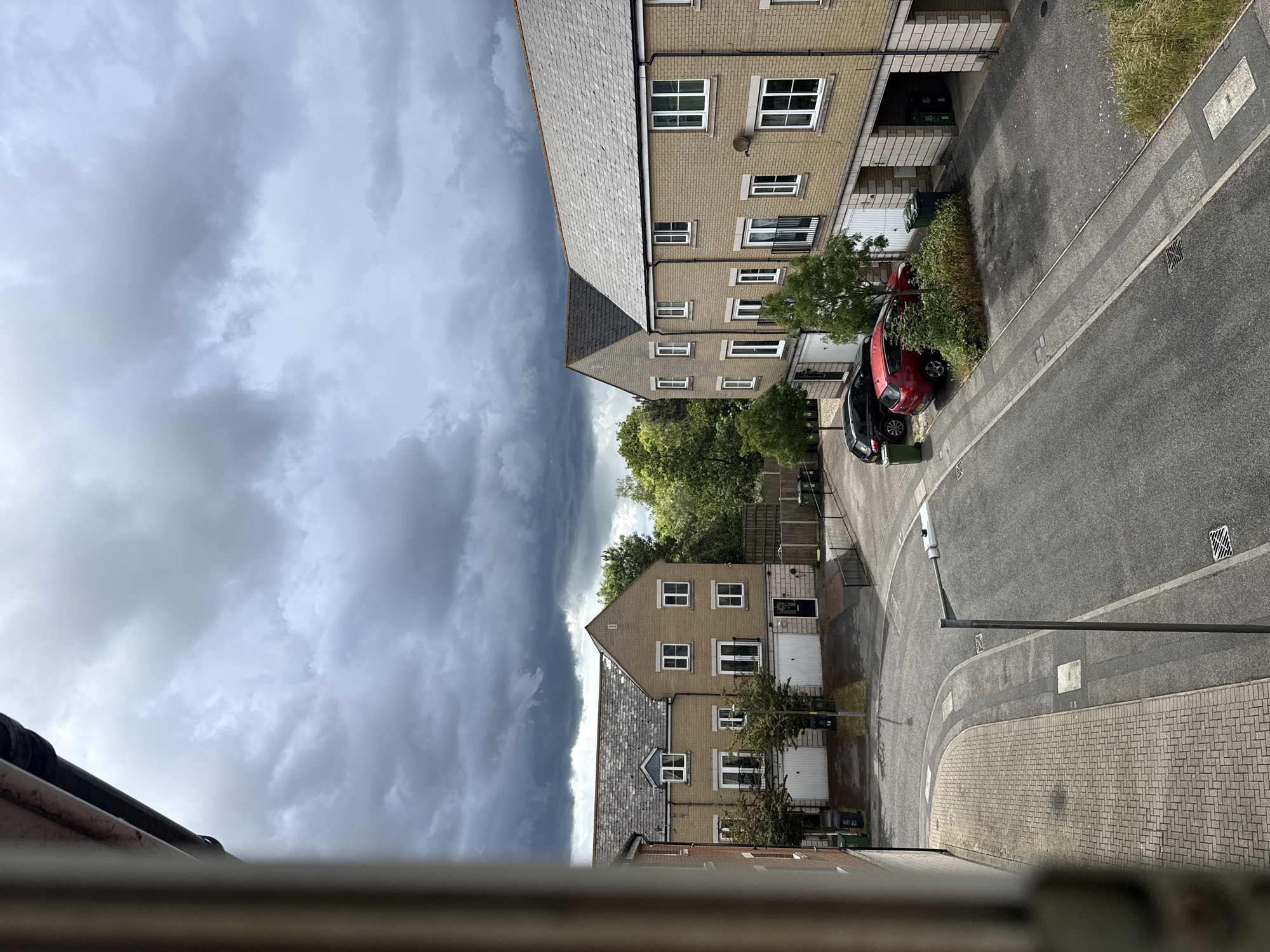 Rainstorm documented from indoors in Great Yarmouth residential area