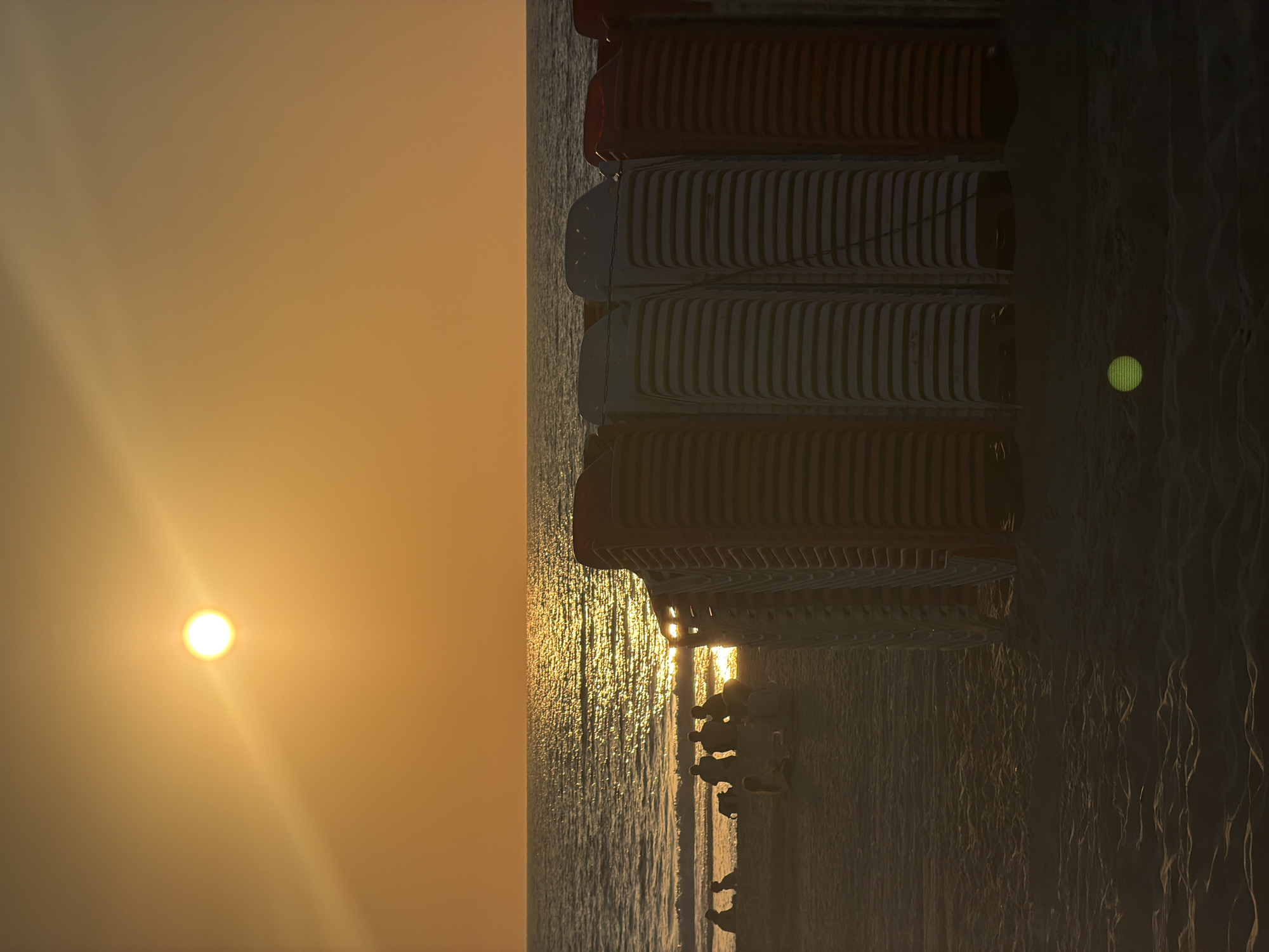 Sunset hour on Bat Yam's Mediterranean shoreline