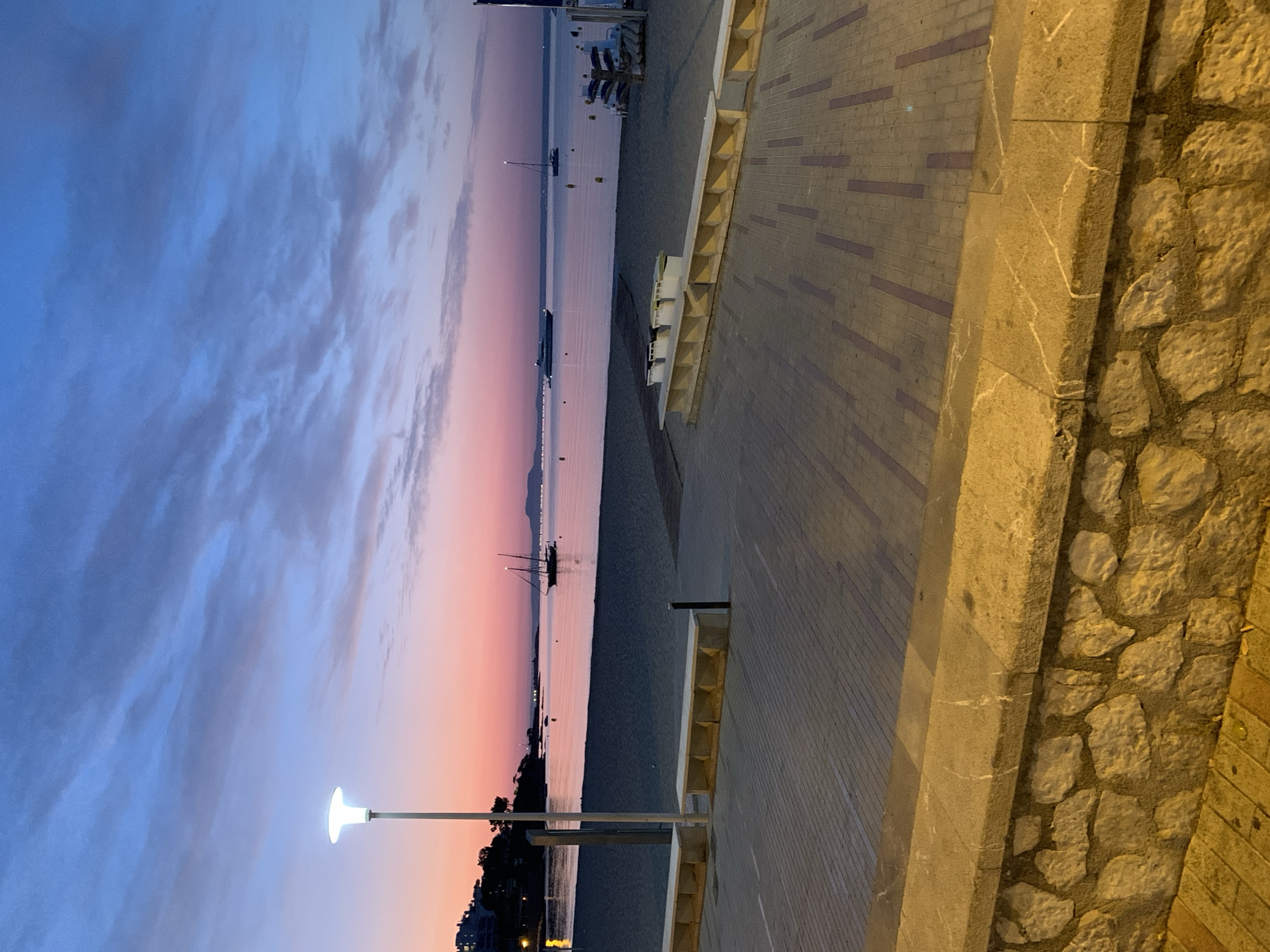 Quiet dusk over the water in Palmanova, Spain