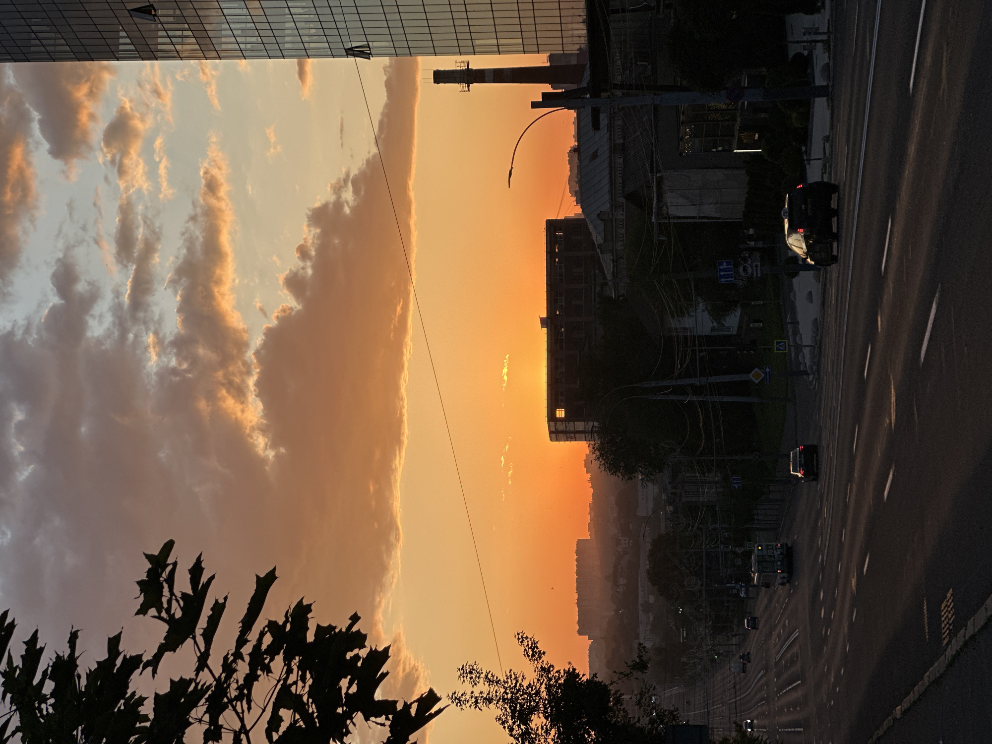 Witness documents dramatic sunset over Chișinău's modern skyline