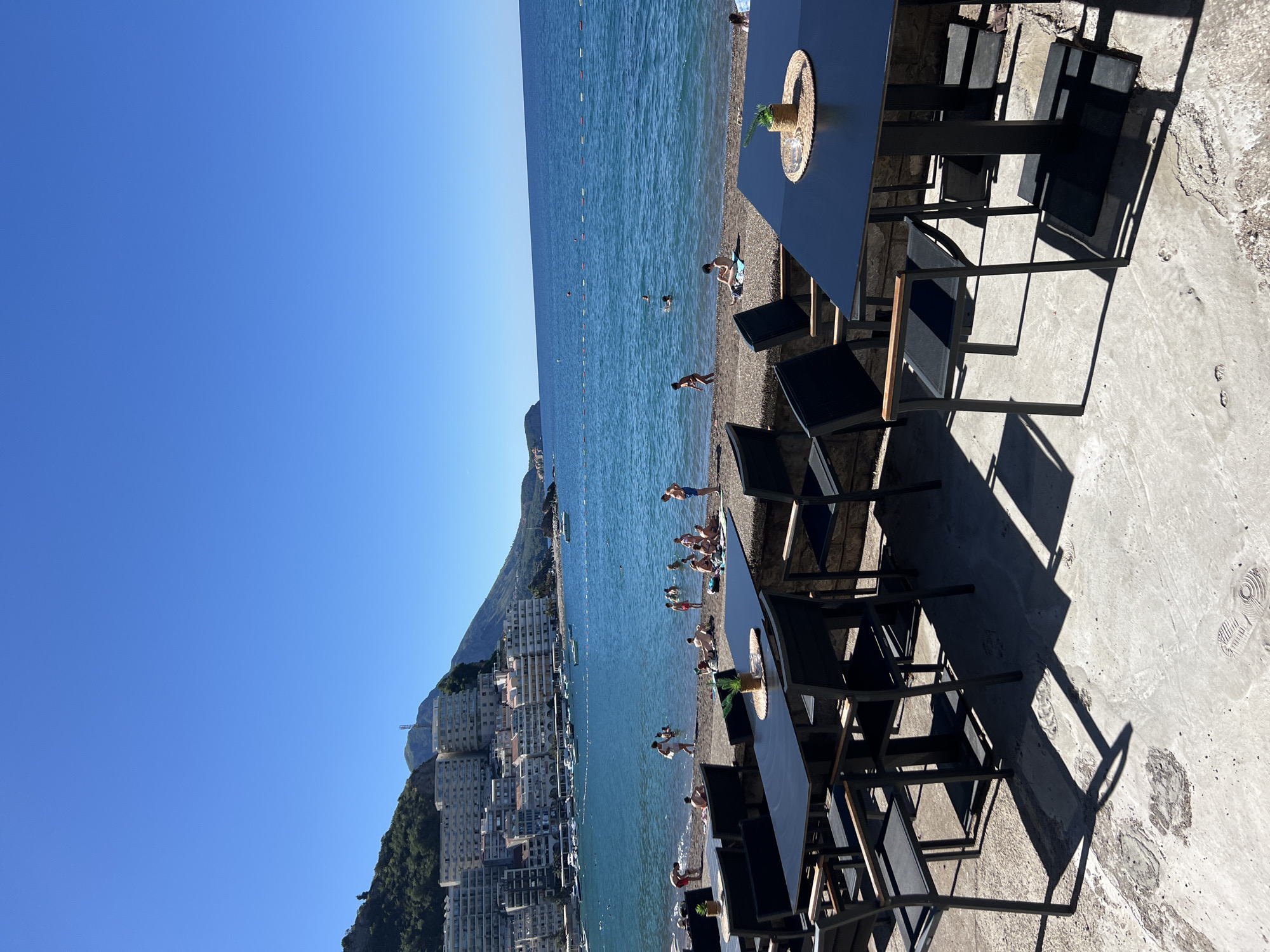 Morning coastal life unfolds in Montenegro beach towns