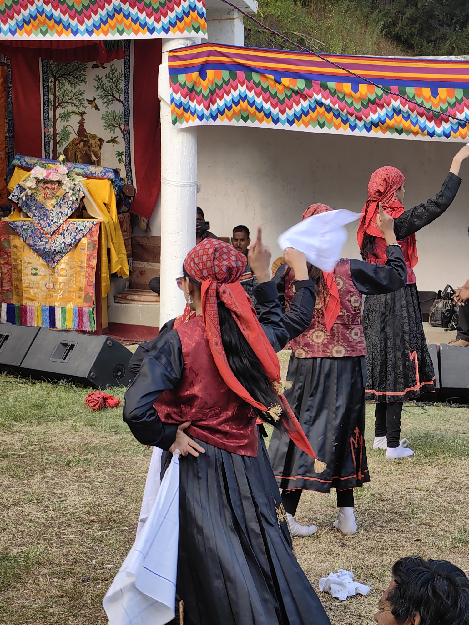 Traditional dance performance unfolds in Keylong against Himalayan backdrop