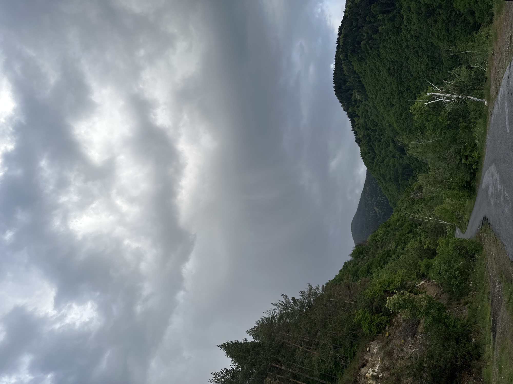 Overcast skies observed over Samoranovo Bulgaria mountainous landscape