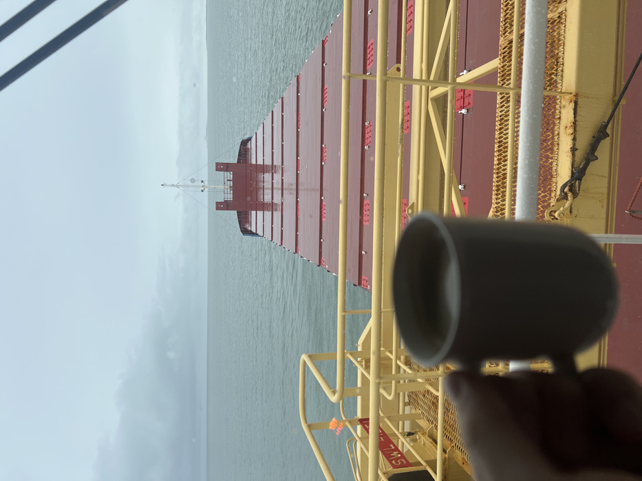 Maritime voyage documented near Bangor with cargo ship sighting