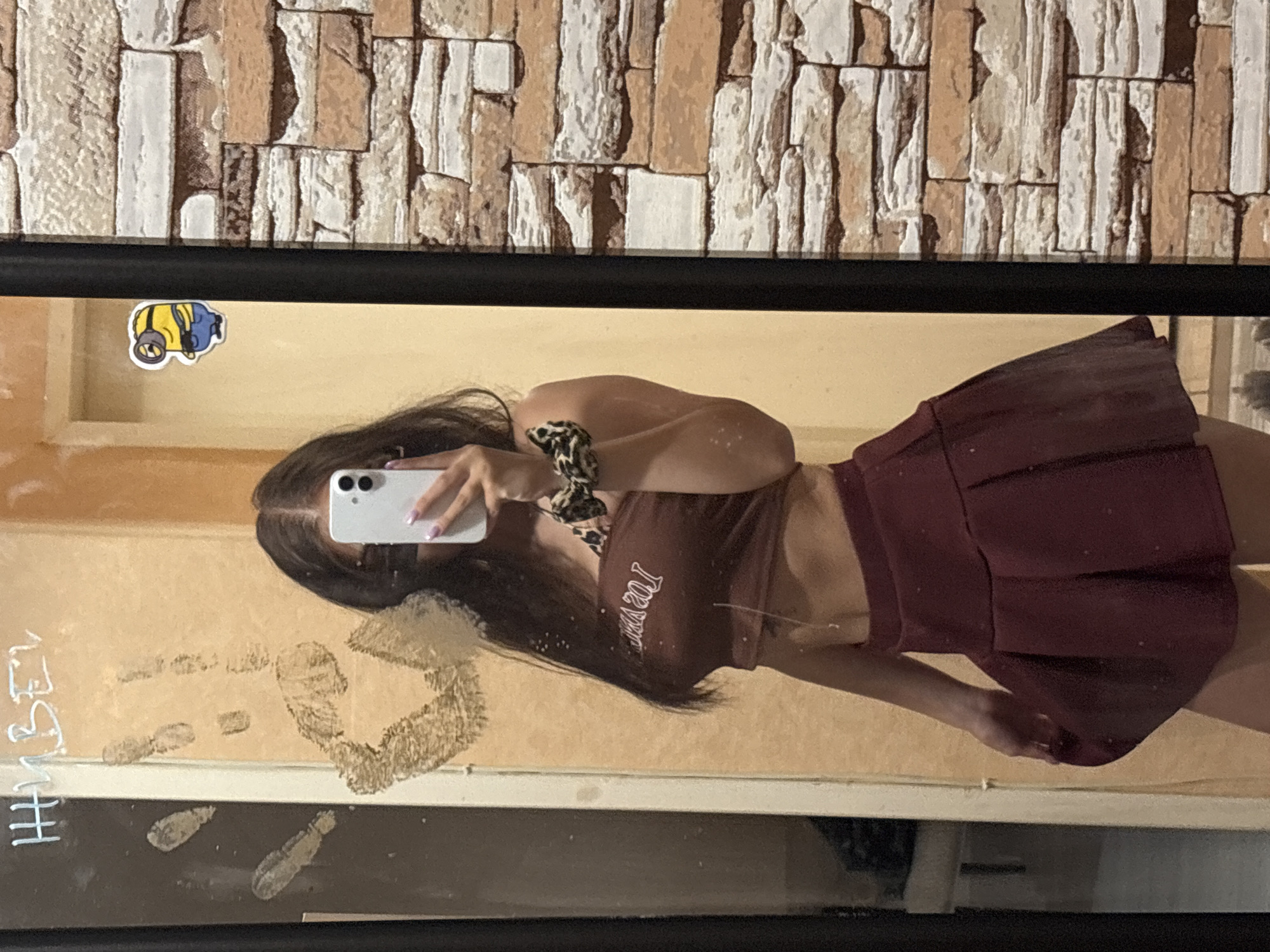 Mirror selfie and close-up portrait in Burgas, Bulgaria