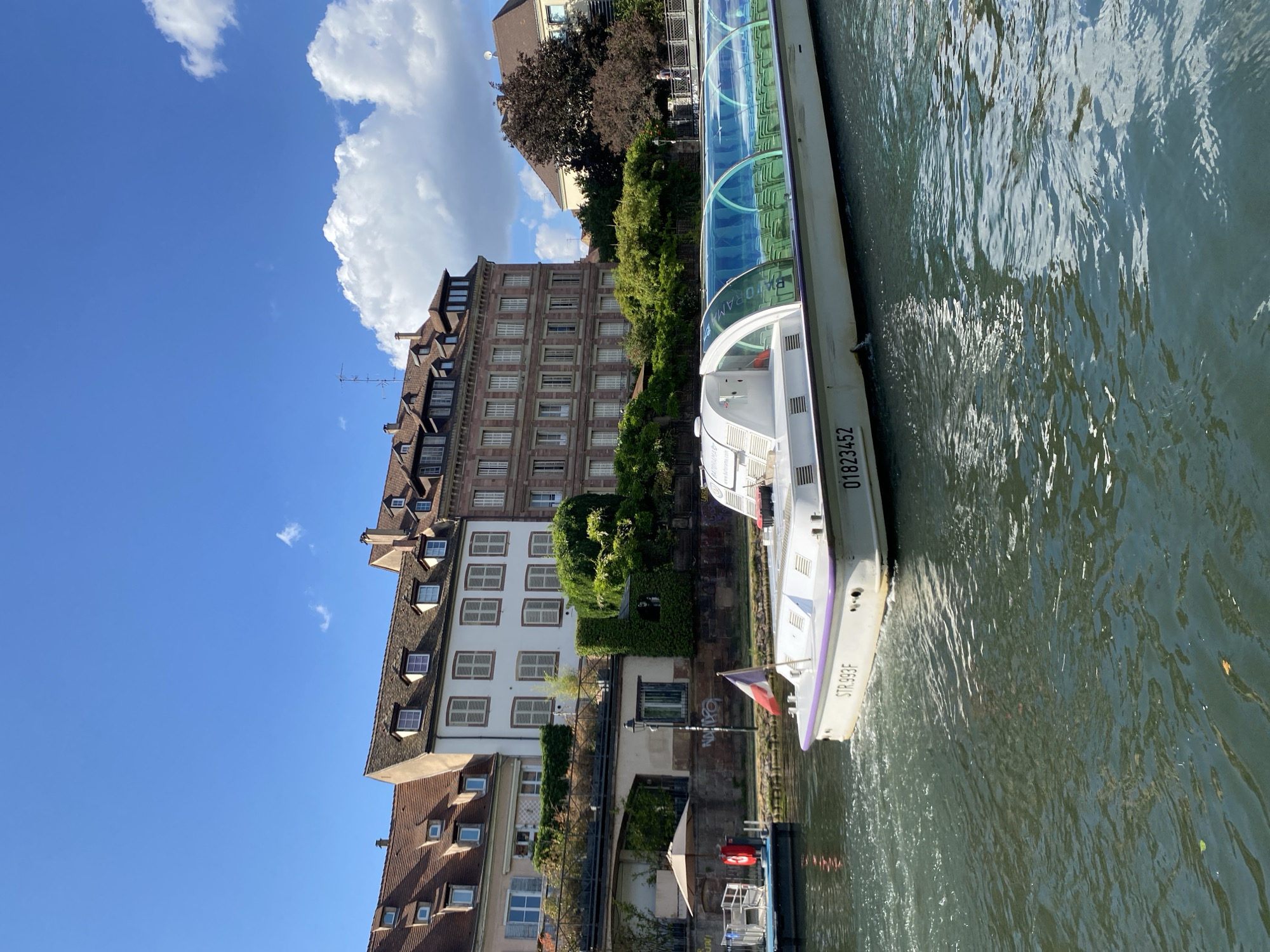 Lazy afternoon on Strasbourg's canals and riverfront piers.