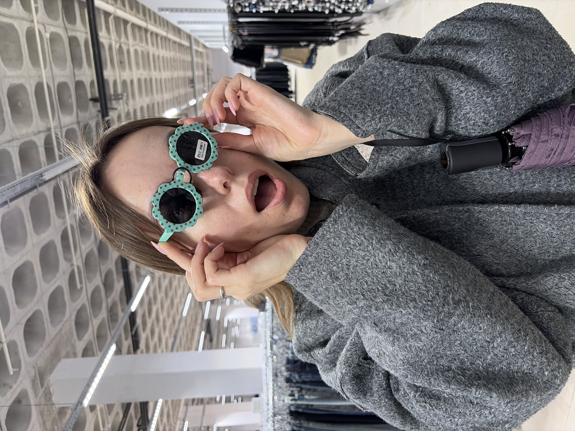 Woman documents morning shopping trip through Izhevsk retail stores