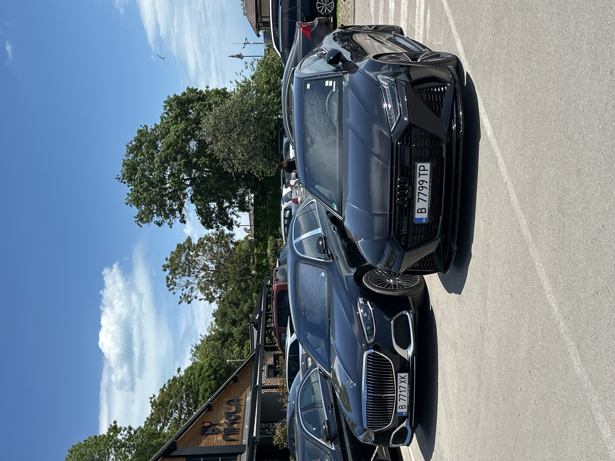 Luxury cars and vintage Mustang spotted parked in Varna
