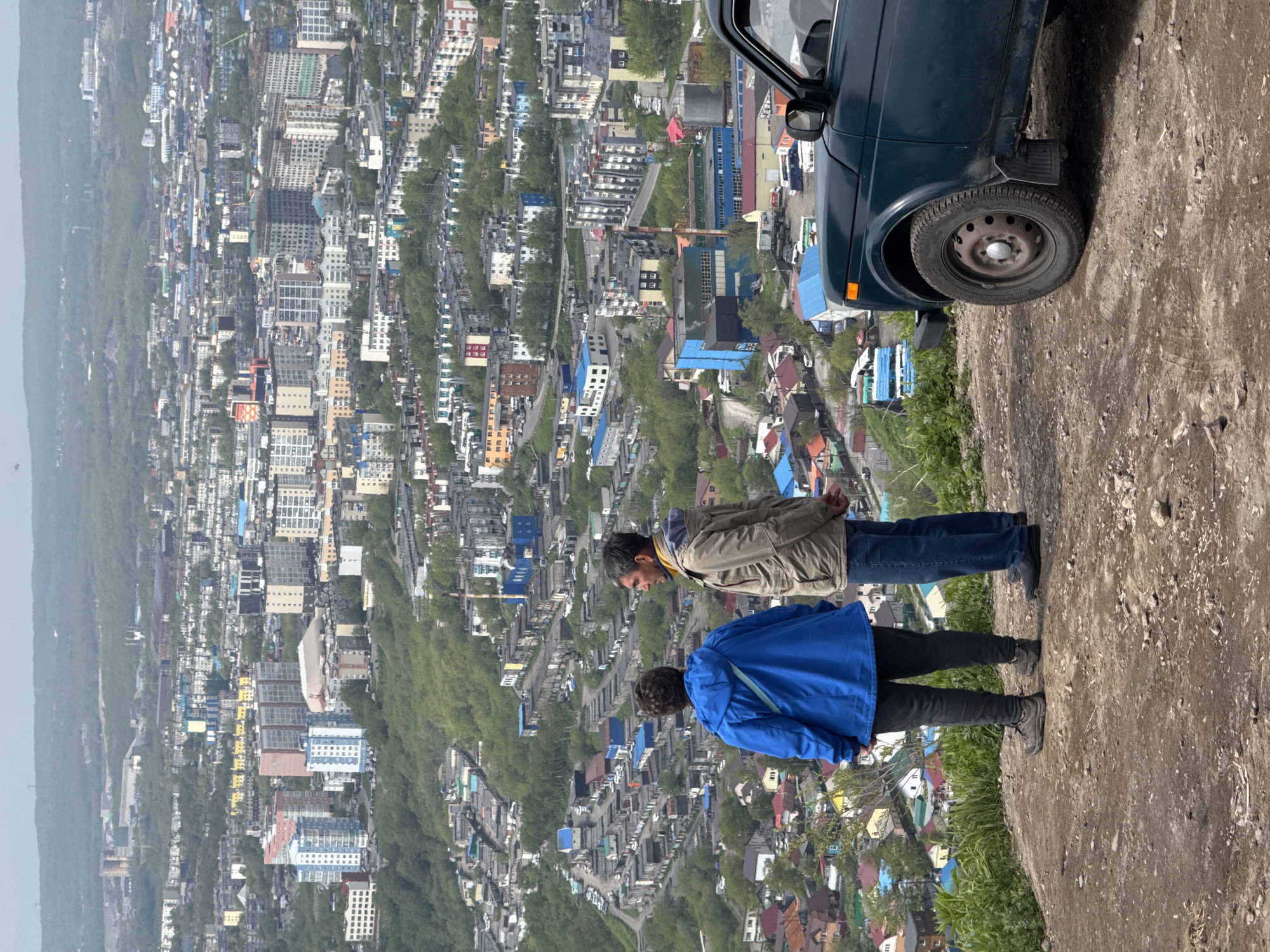 Morning around a coastal Russian city's streets and overlooks