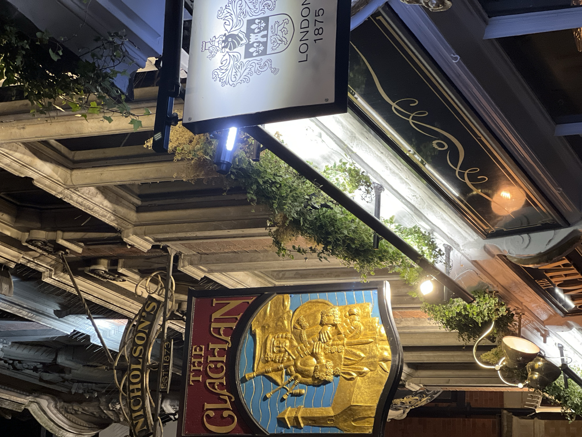 London pub exterior captured in evening documentation