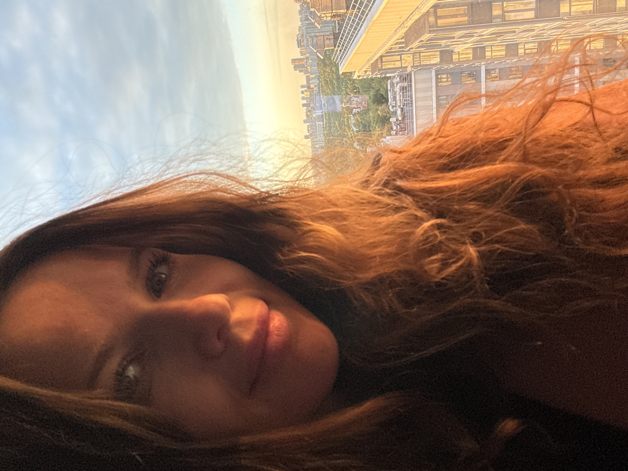 Sunset selfies and skyline views from Dolgoprudny rooftop