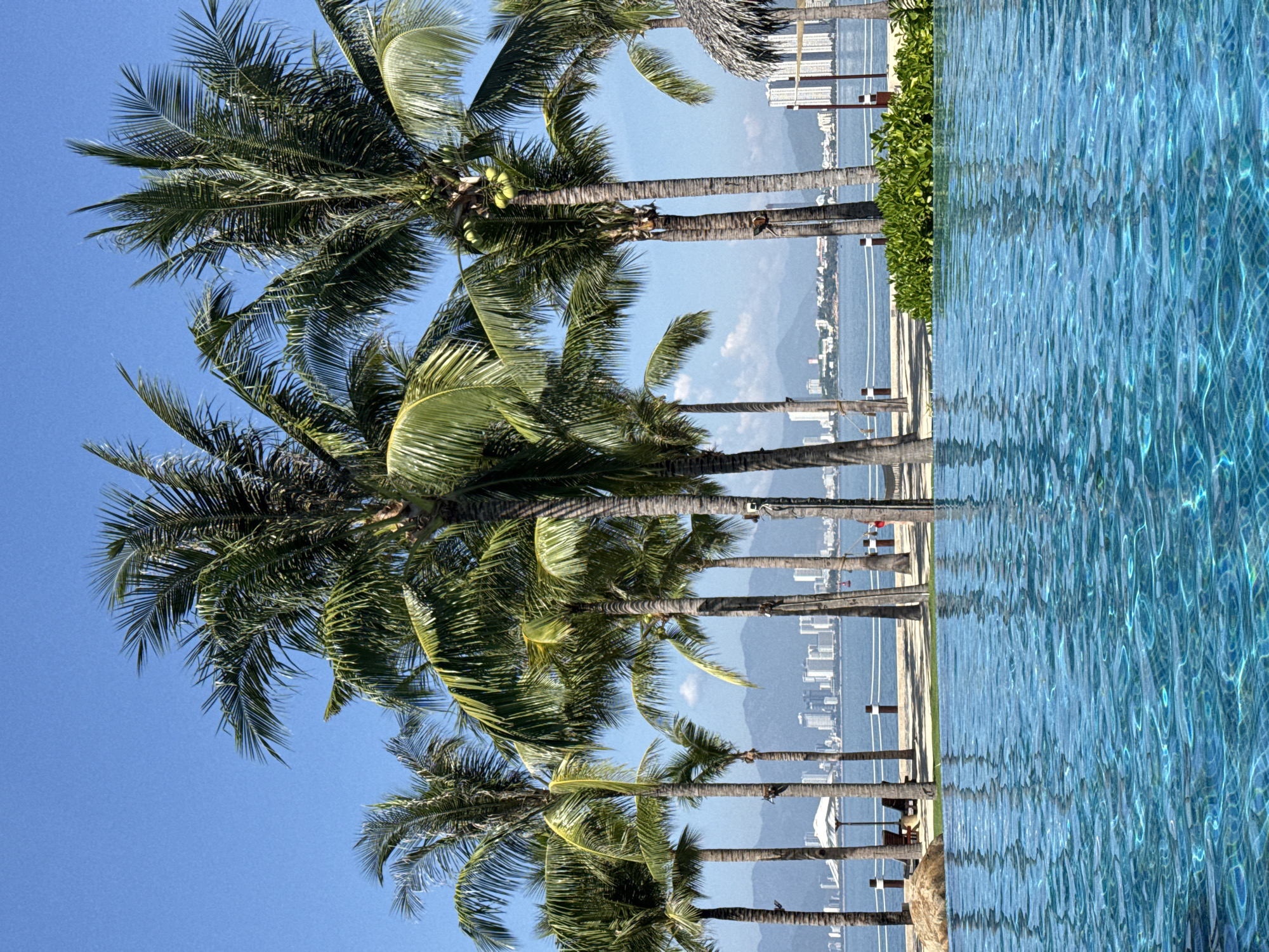 Resort morning in Nha Trang, poolside to coastal panorama