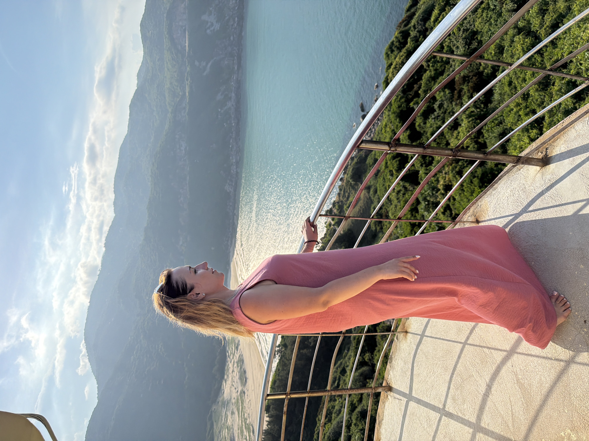 Morning coastal views from a scenic clifftop in Hòa Xuân