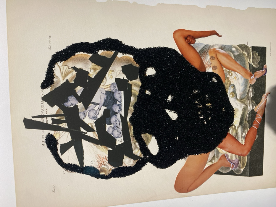Art exhibition visitors document contemporary works in Paris gallery