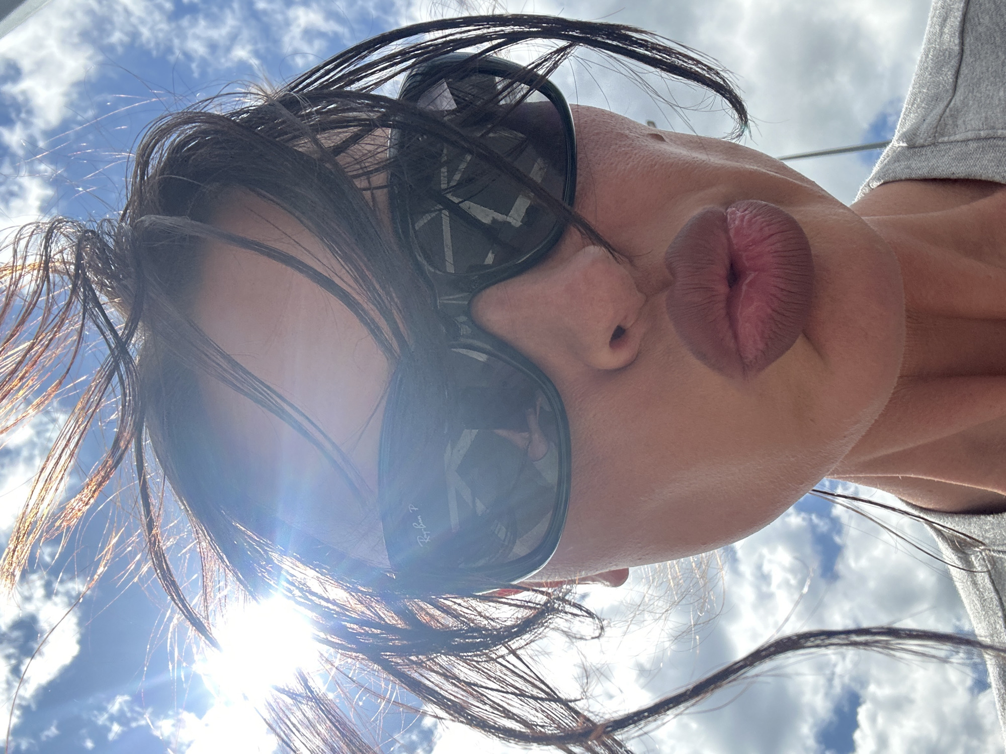 Sky selfie and a quiet car window reflection in Tunbridge Wells