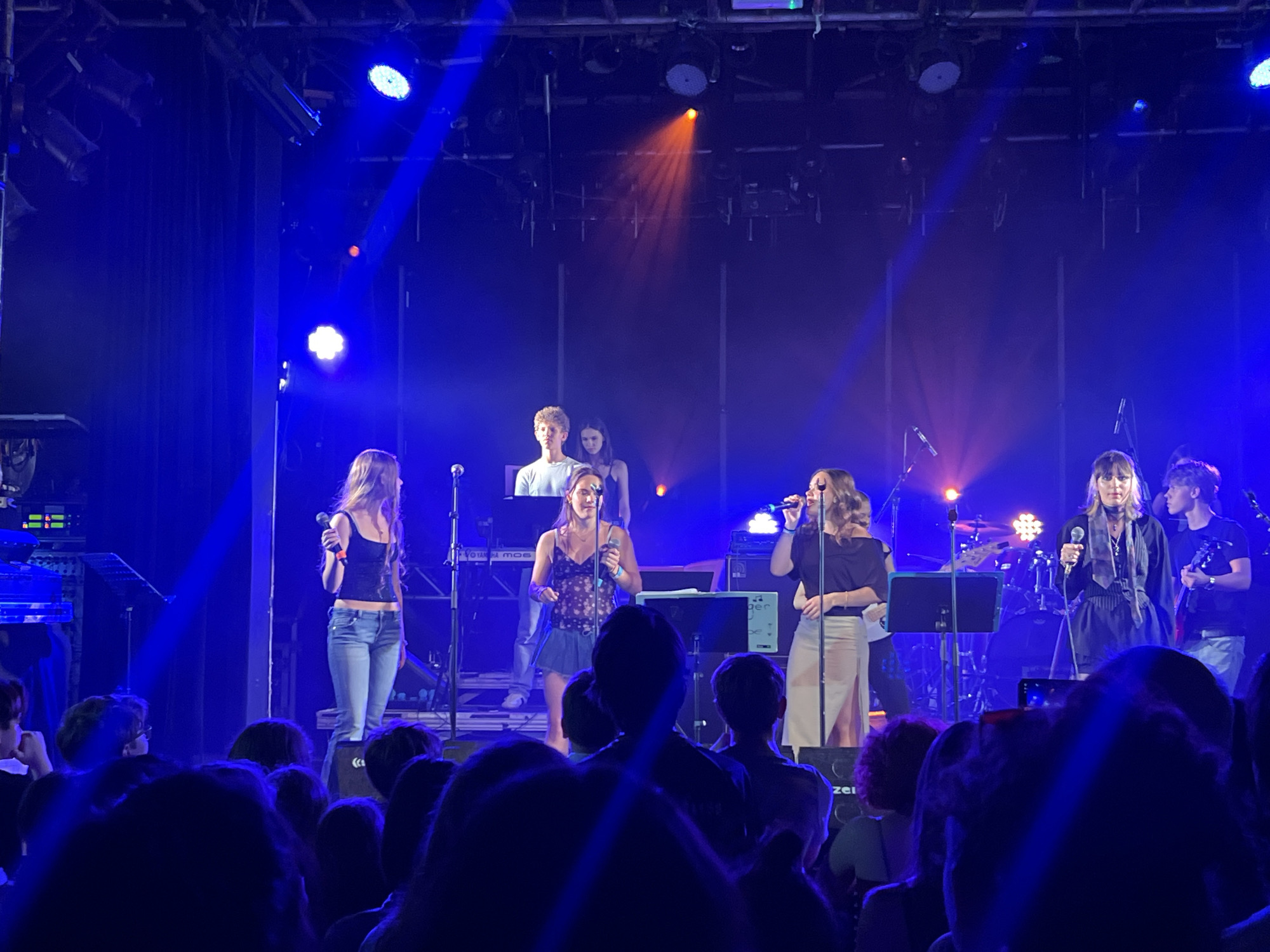 Live music performance captured on illuminated stage in Vienna