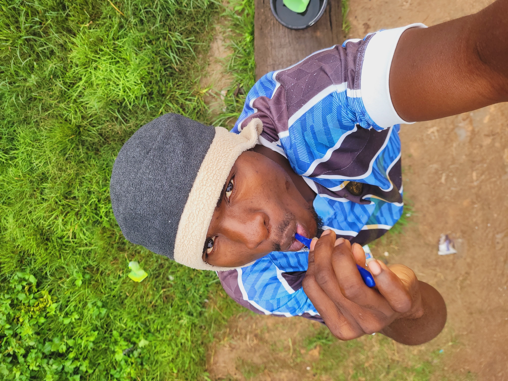 Young man's morning routine documented in Bukuru, Nigeria