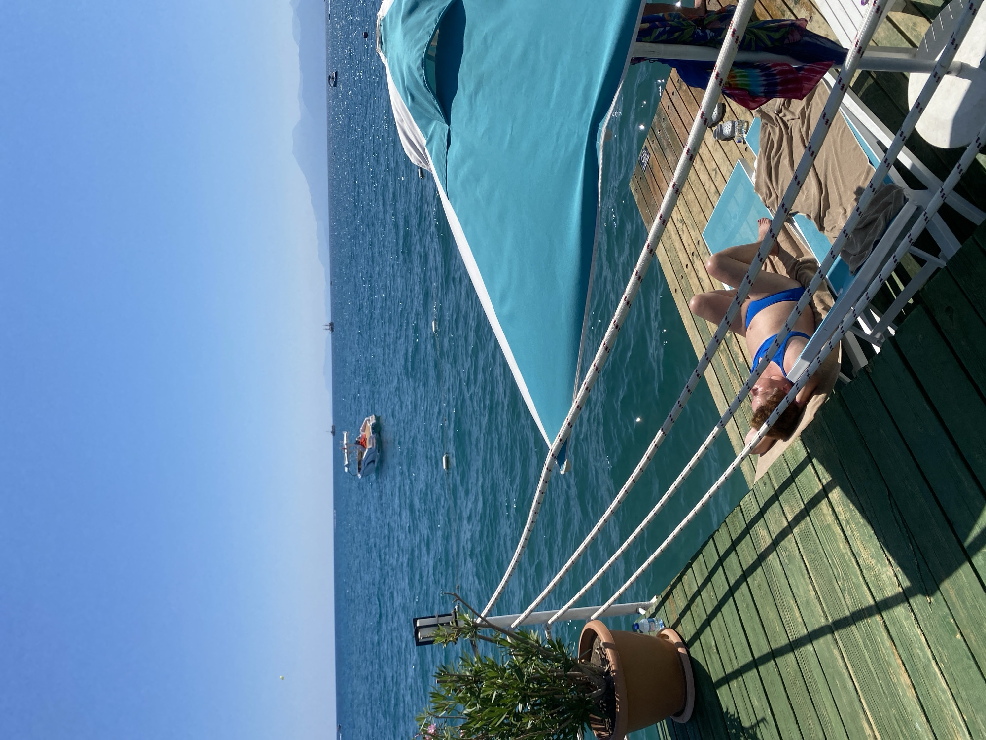 Sunny afternoon at a Mediterranean beach resort in Aksu, Turkey