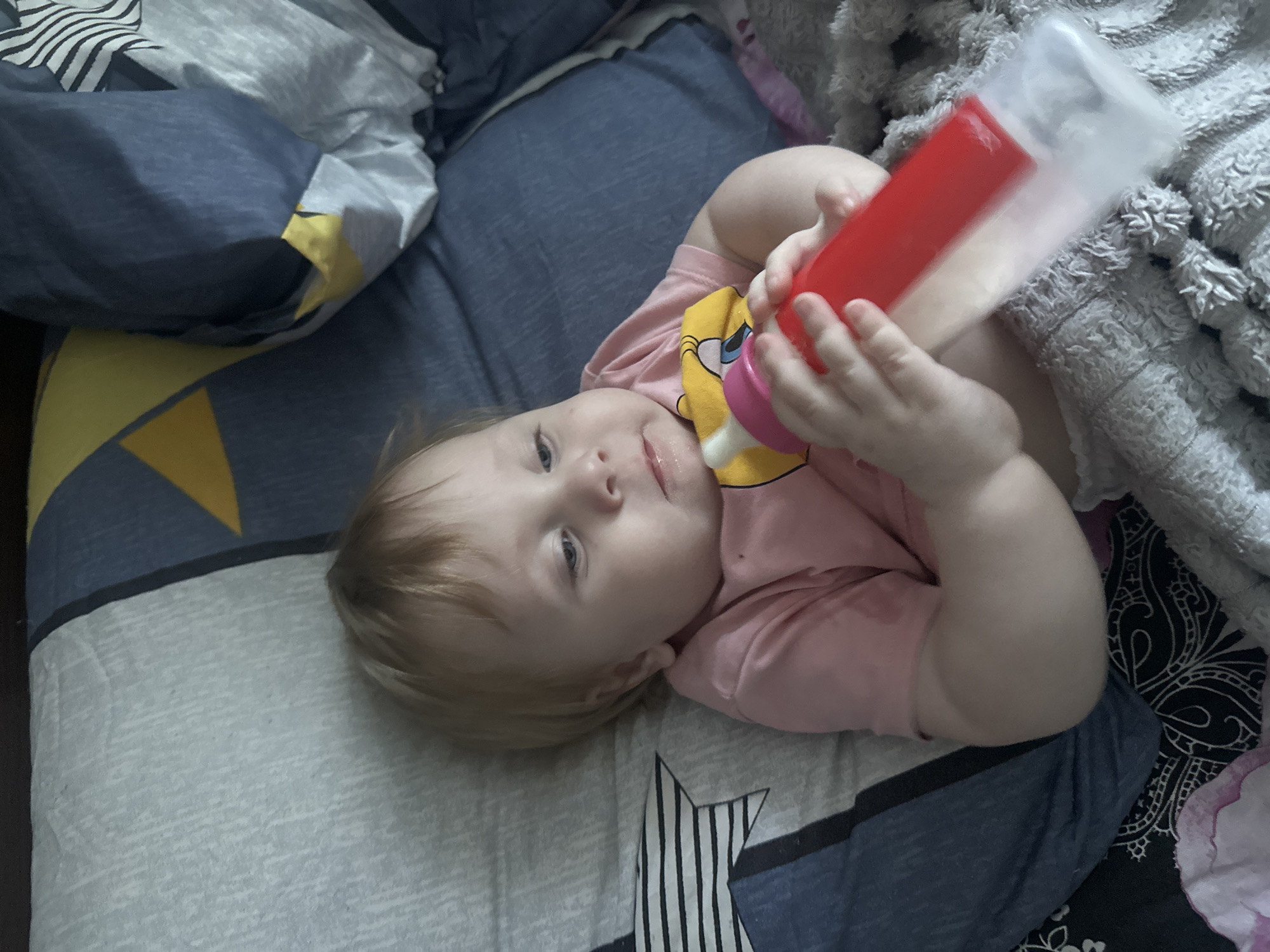 Quiet morning at home in Sayanogorsk with a toddler and a dog