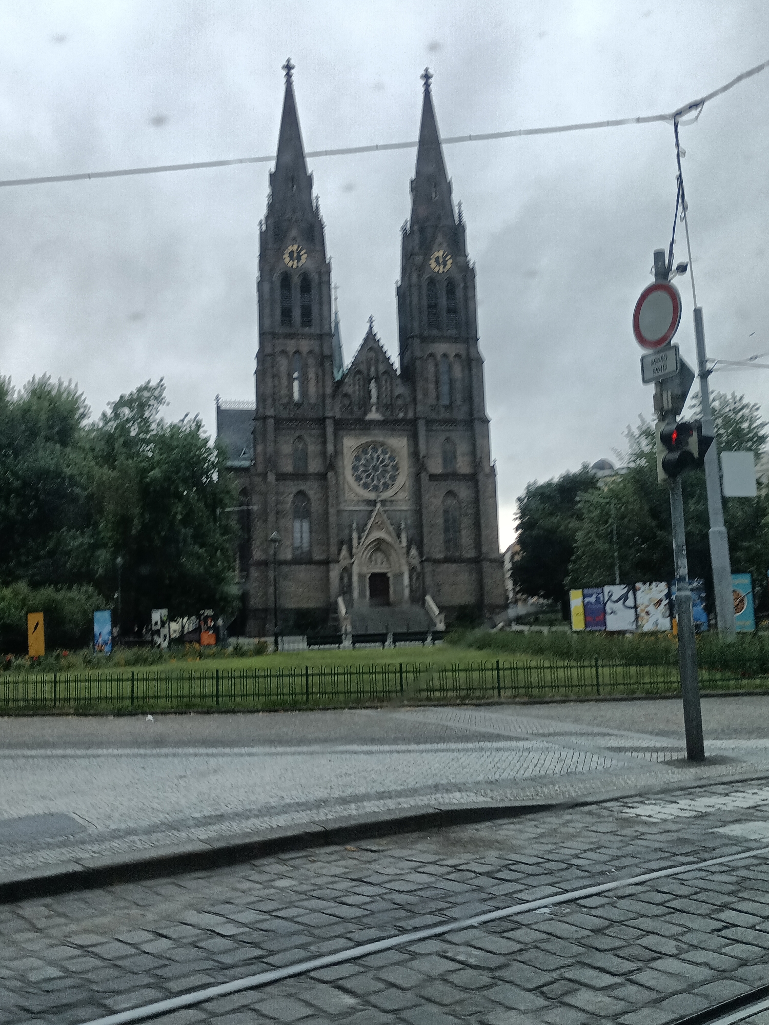 Tram ride through Vyšehrad past St. Peter and St. Paul Basilica
