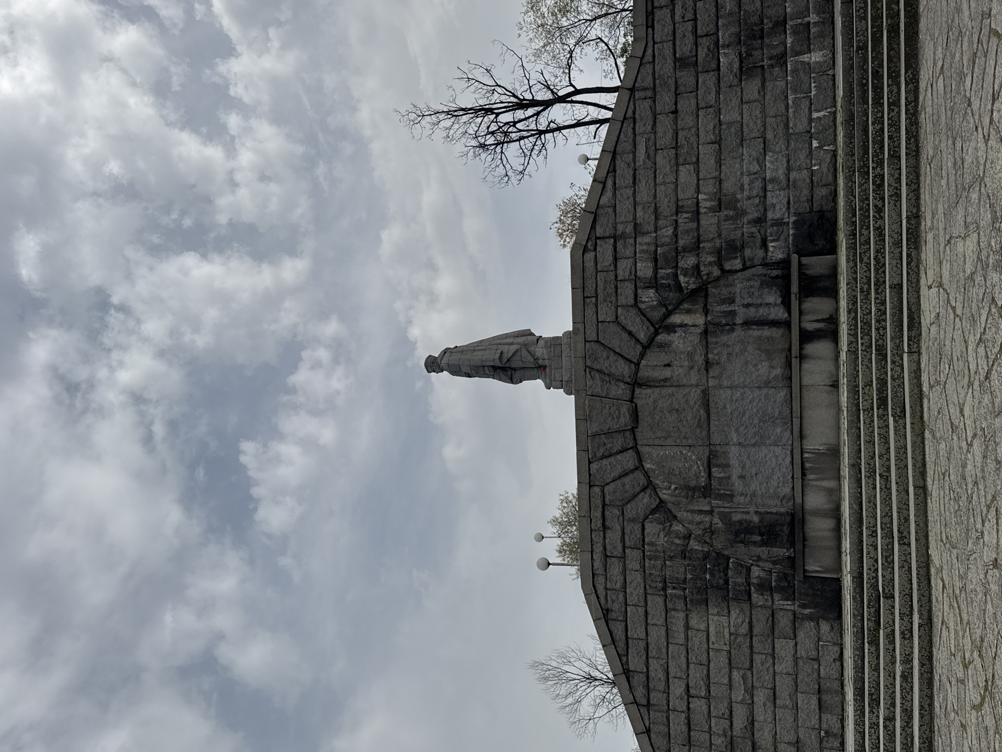 Tourist documents Plovdiv cityscape and Alyosha Monument views