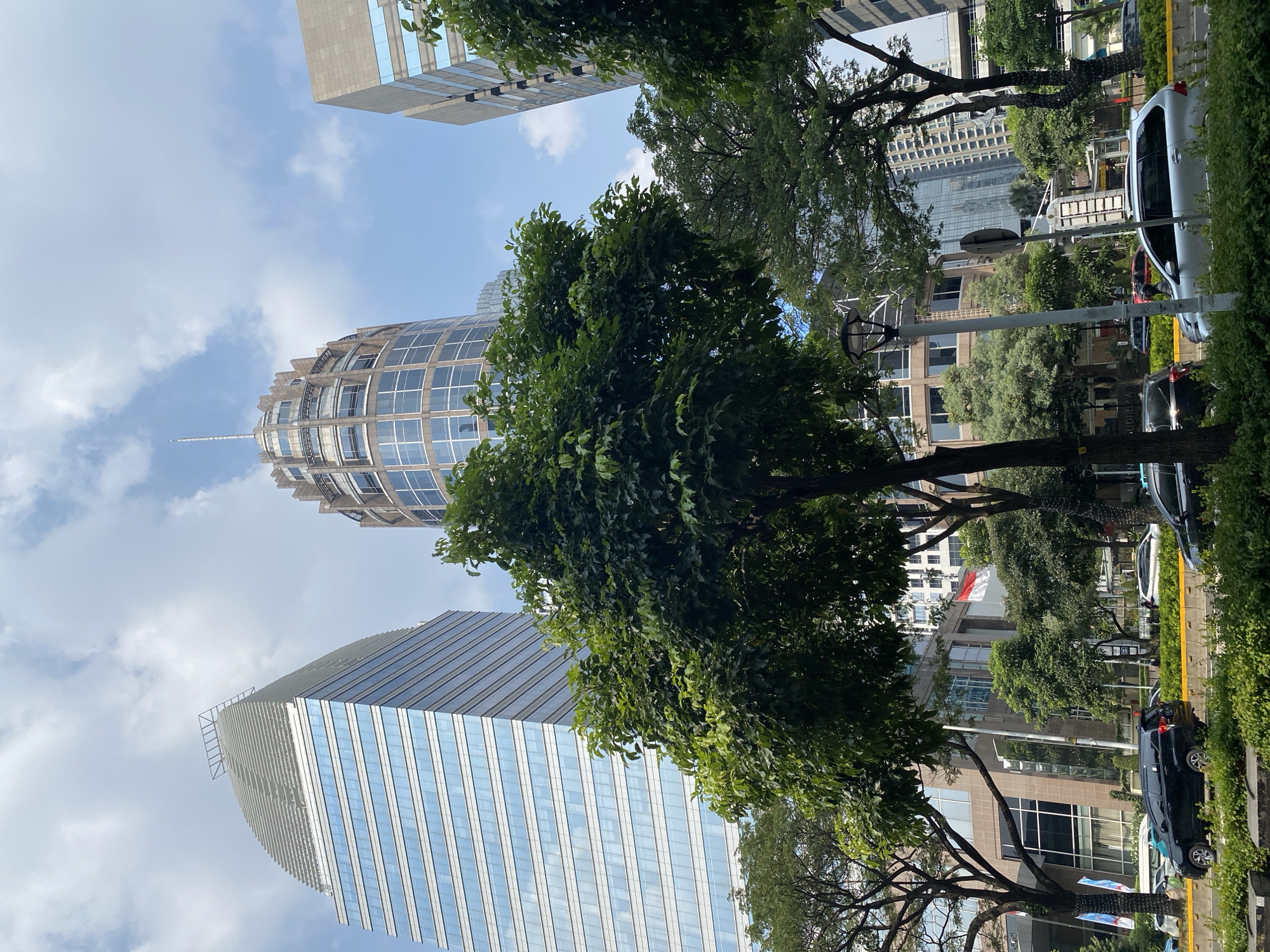 Central Jakarta's business district on a busy Saturday morning