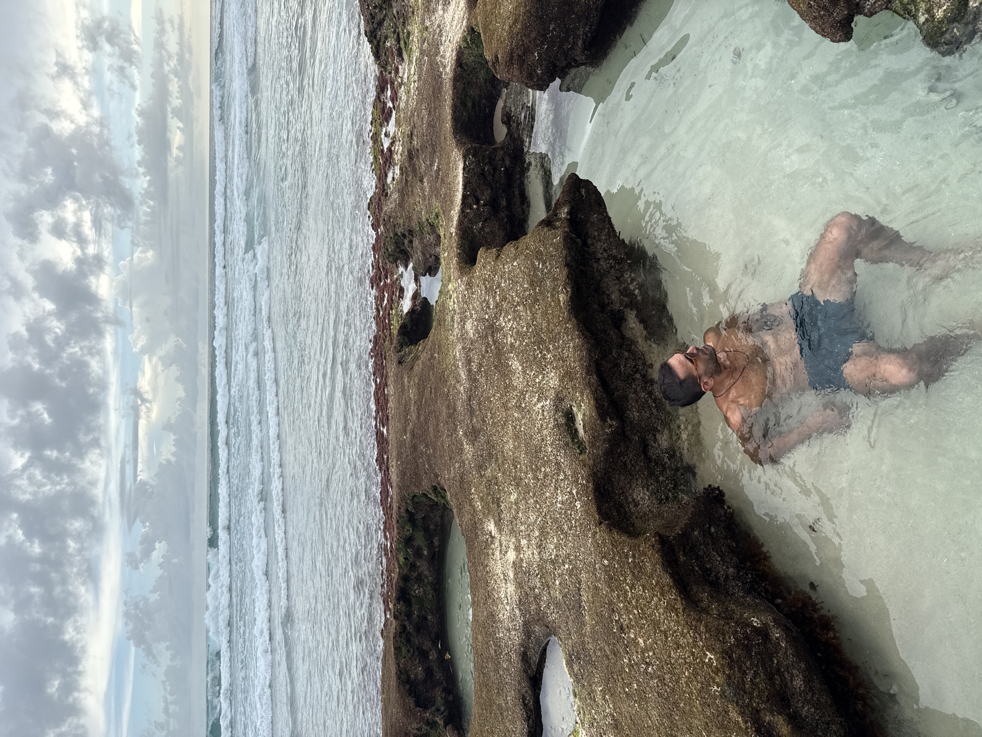 Coastal tide pool scenes documented along Pecatu shoreline