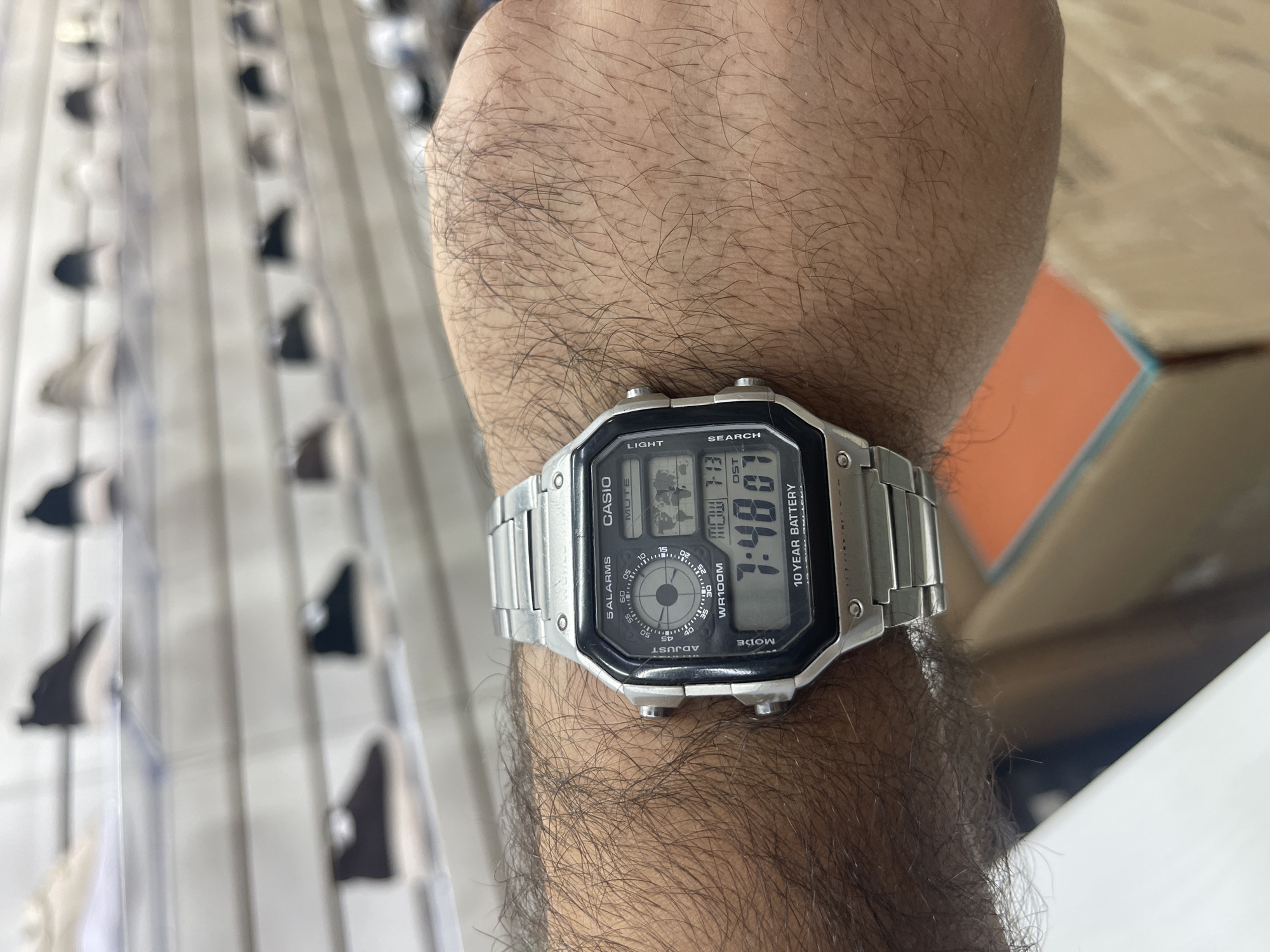 Casio watch, Loro Piana box, and sneakers in Moscow