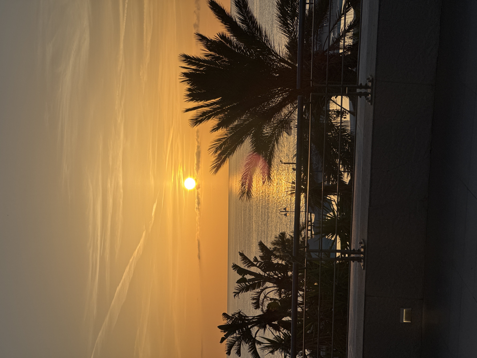 Mediterranean sunset captured across Isola delle Femmine resort area