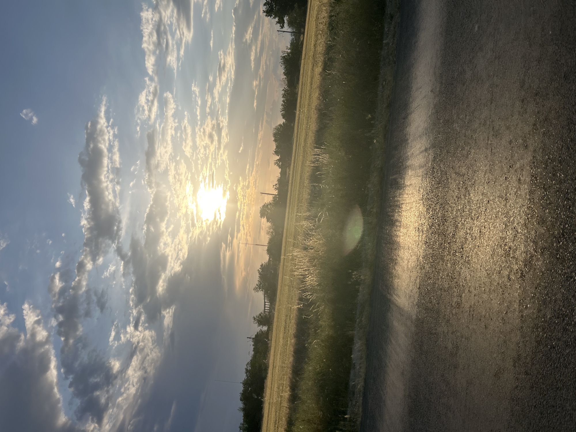 Rural Bulgaria landscape captured under dramatic evening sky conditions