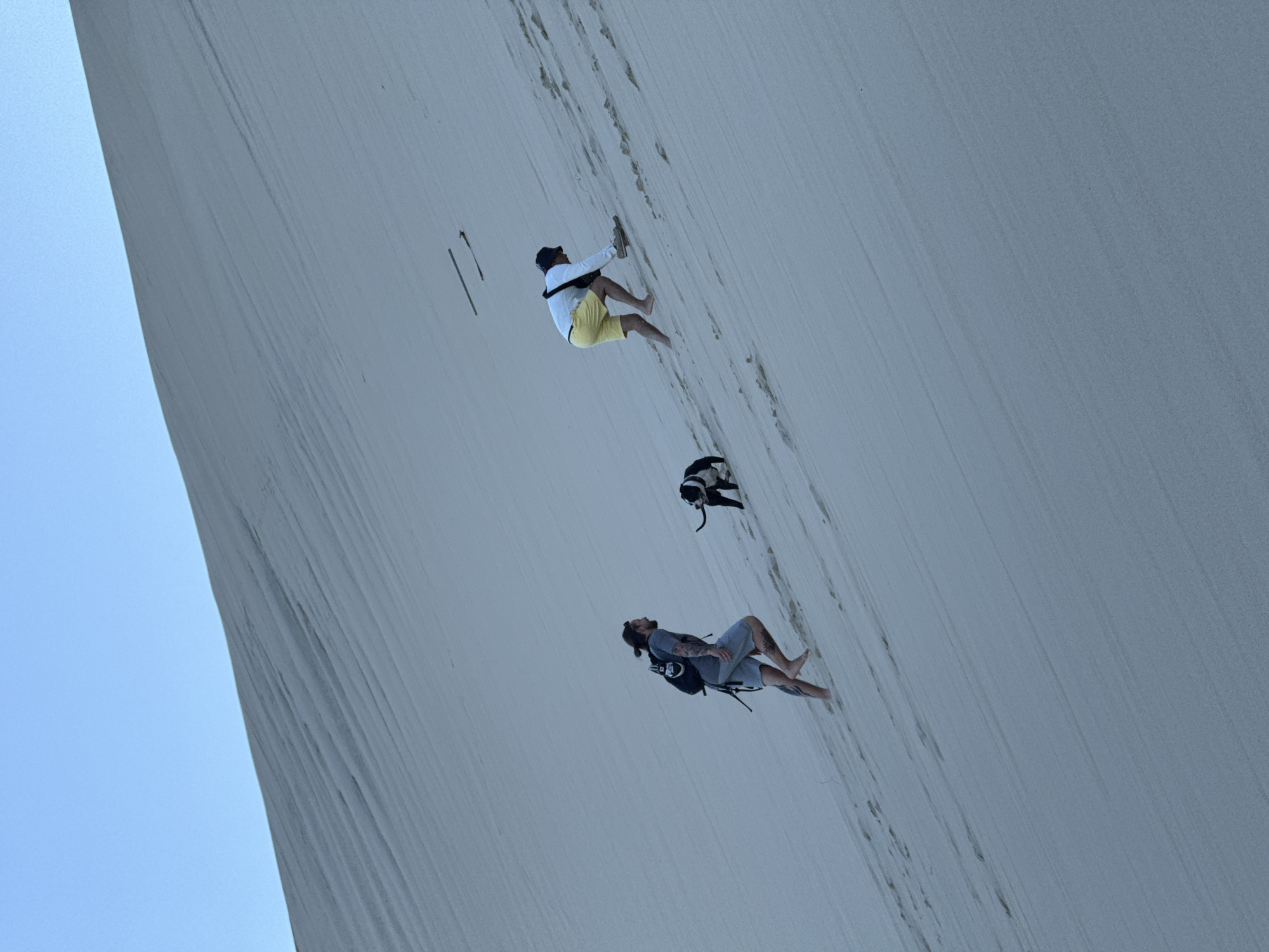 Evening visitors climb Europe's tallest sand dune in France