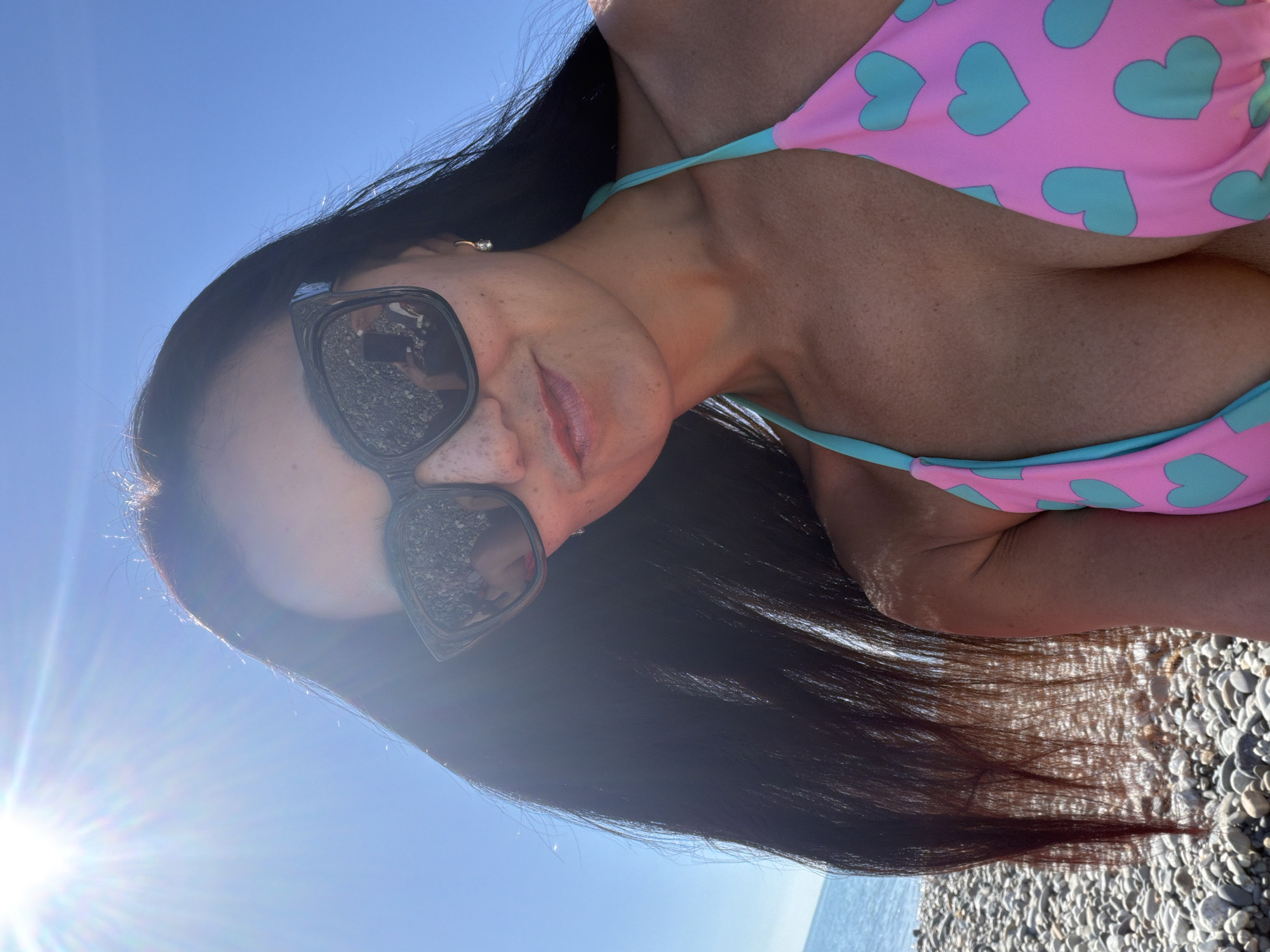 Sun, pebbles, and jet skis on the Black Sea in Sochi