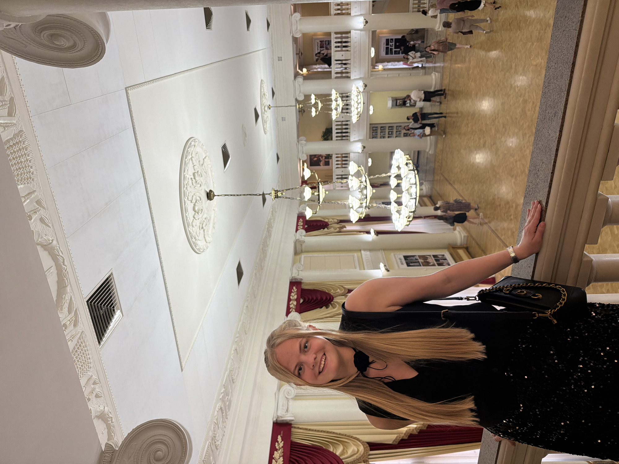 Woman photographed at theaters and cultural venues in Izhevsk