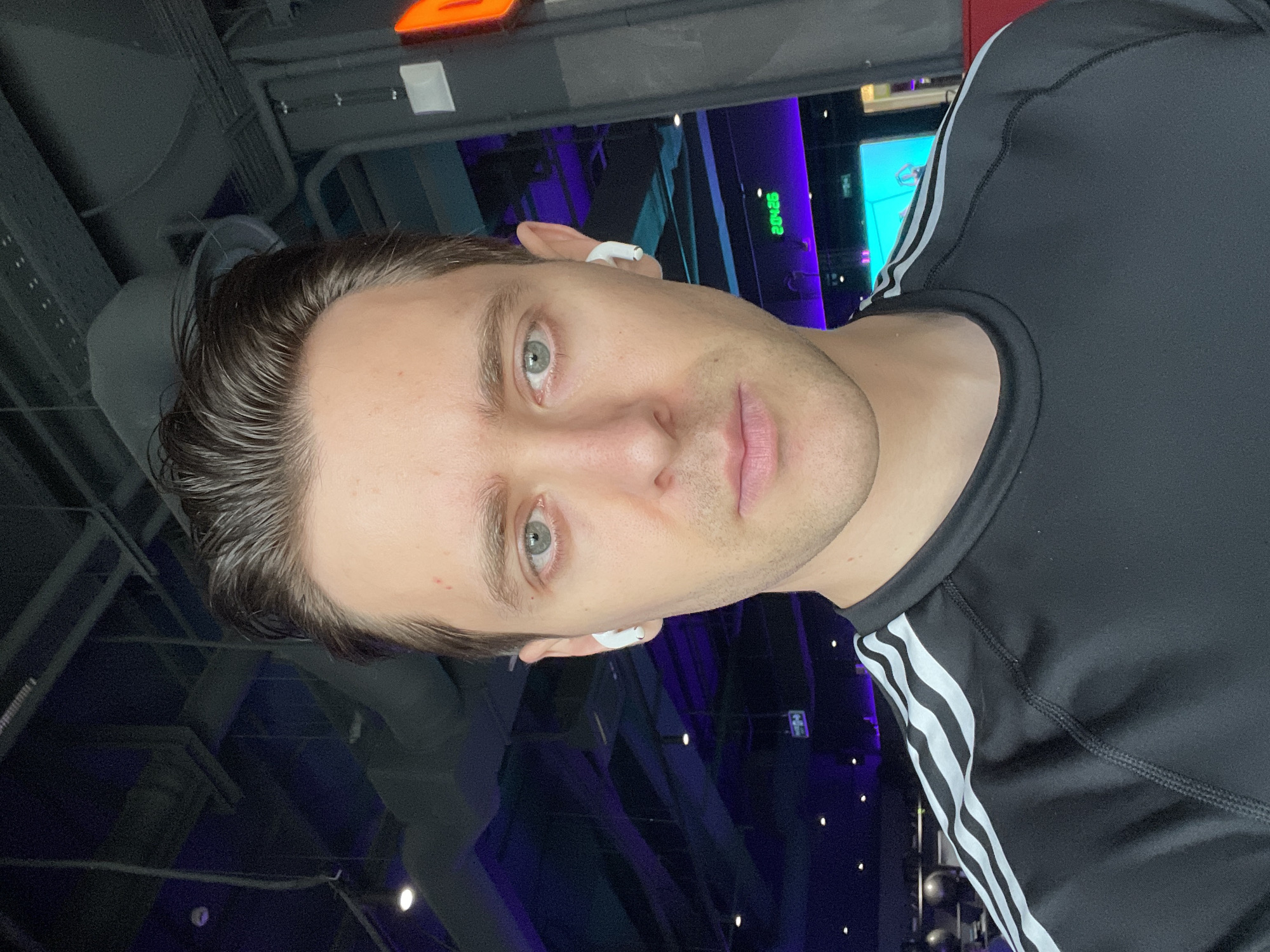 Man in athletic wear photographed indoors in Saint Petersburg
