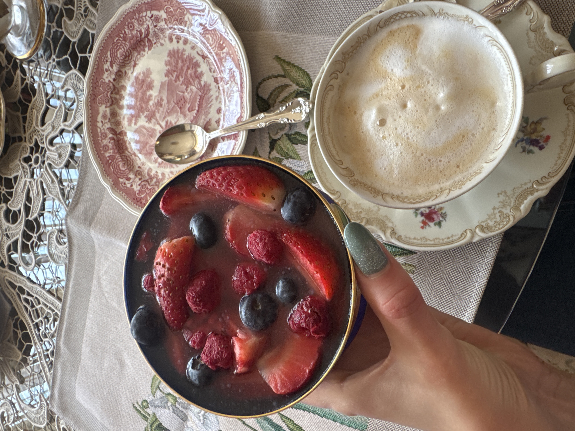Morning food display documented in Plovdiv, Bulgaria