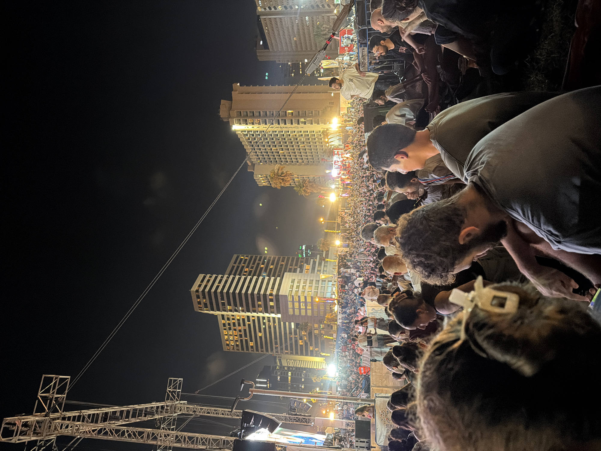Outdoor football screening and live event night in Tel Aviv