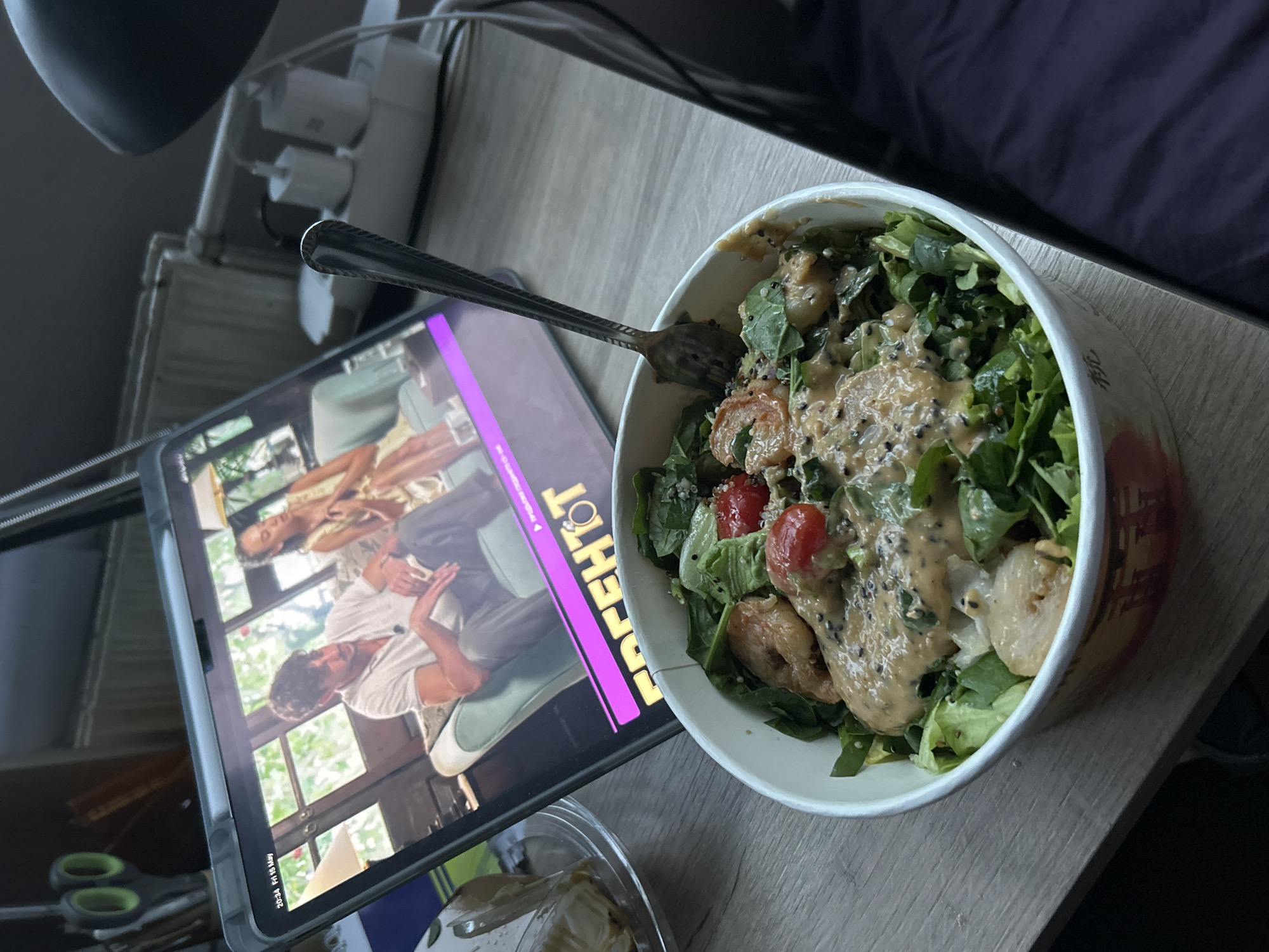 Evening meal preparations documented across Sofia include varied salad dishes