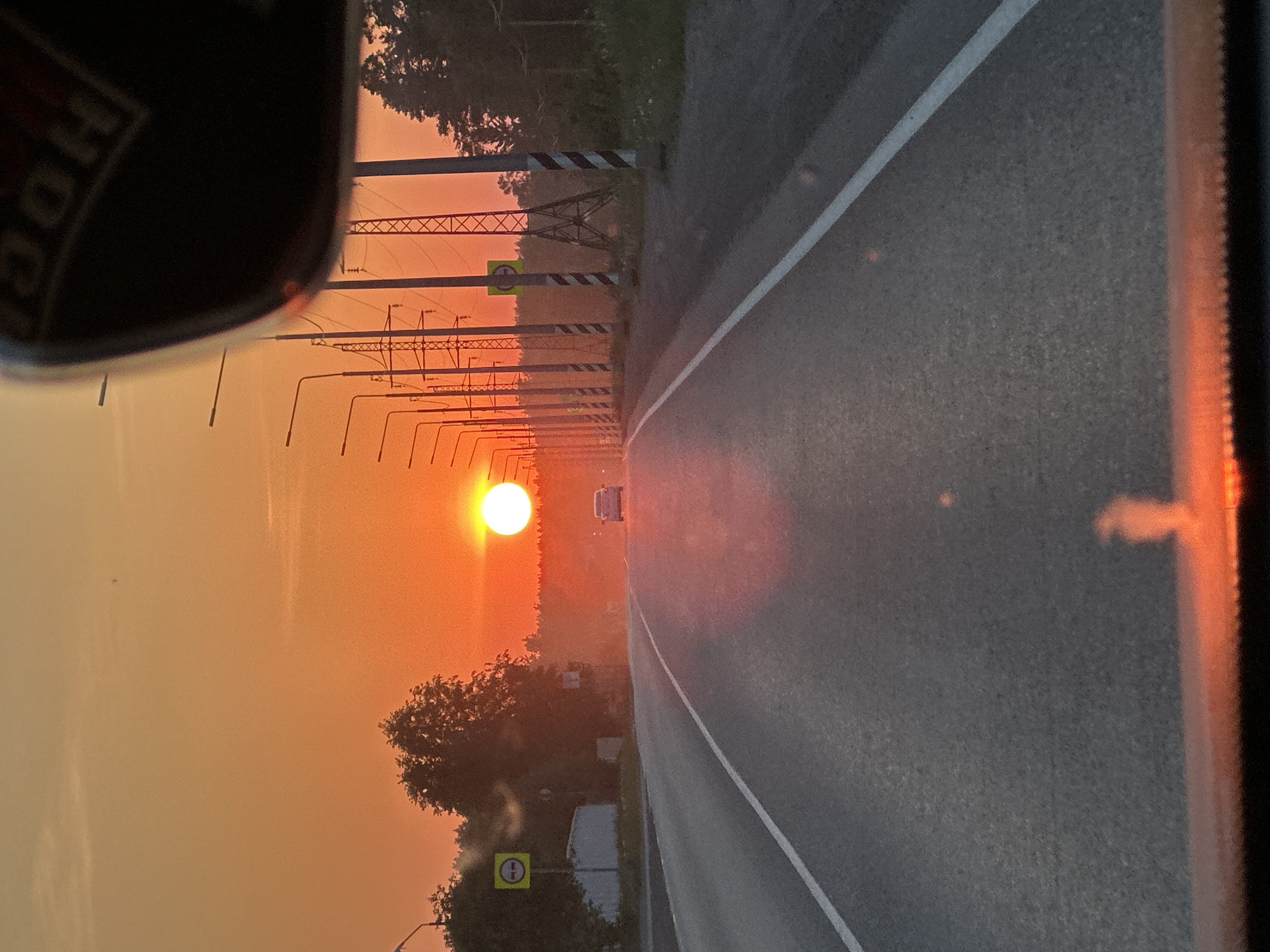 Evening traffic documented on Chaikovsky street at sunset